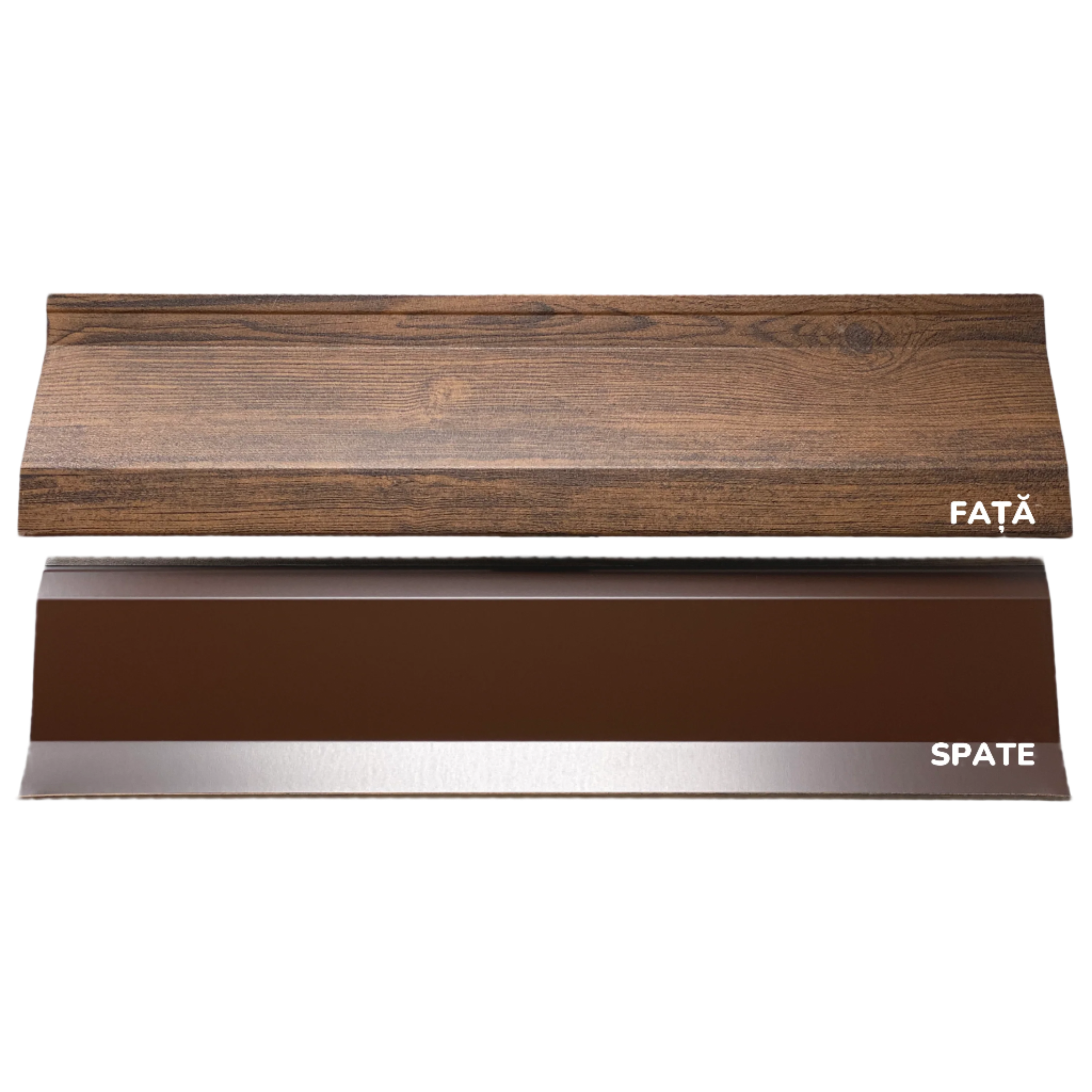 Prim-plan al modelului ATLAS Gard Jaluzele cu finisaj de Imitație Lemn în culoare Mahon, disponibil pe www.jaluzelegard.ro, fabricat de Top Profil Sistem.