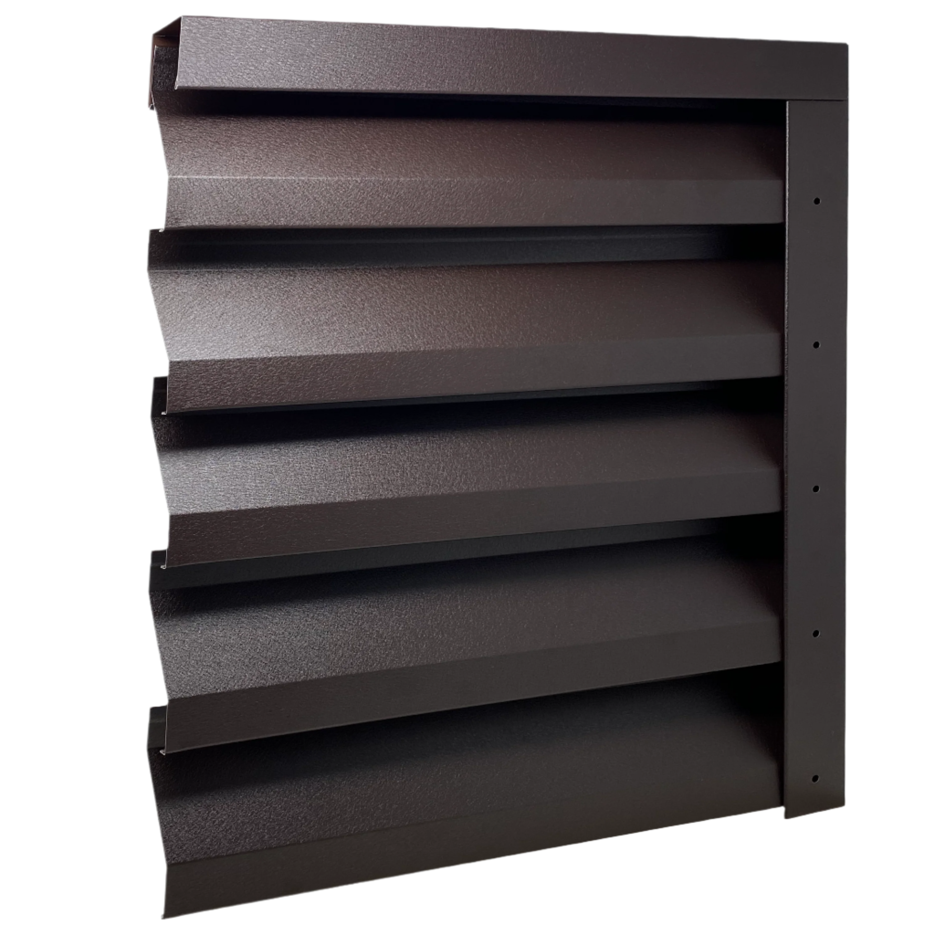 Prim-plan al modelului ATLAS Gard Jaluzele cu finisaj de Mat în culoare Maro Espresso RAL 8019, disponibil pe www.jaluzelegard.ro, fabricat de Top Profil Sistem.