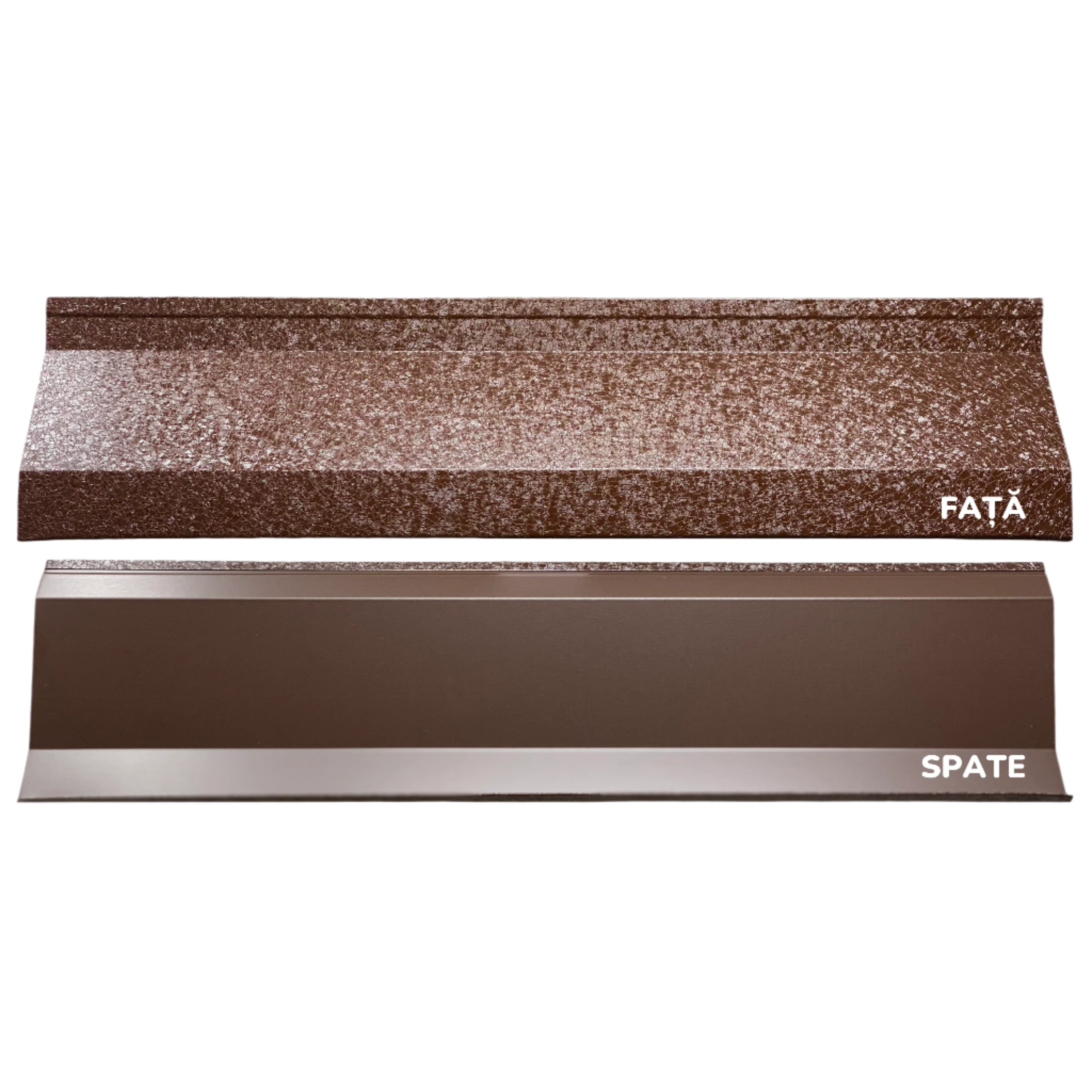 Prim-plan al modelului ATLAS Gard Jaluzele cu finisaj de Hi-Mat în culoare Maro Caramelă RAL 8017, disponibil pe www.jaluzelegard.ro, fabricat de Top Profil Sistem.