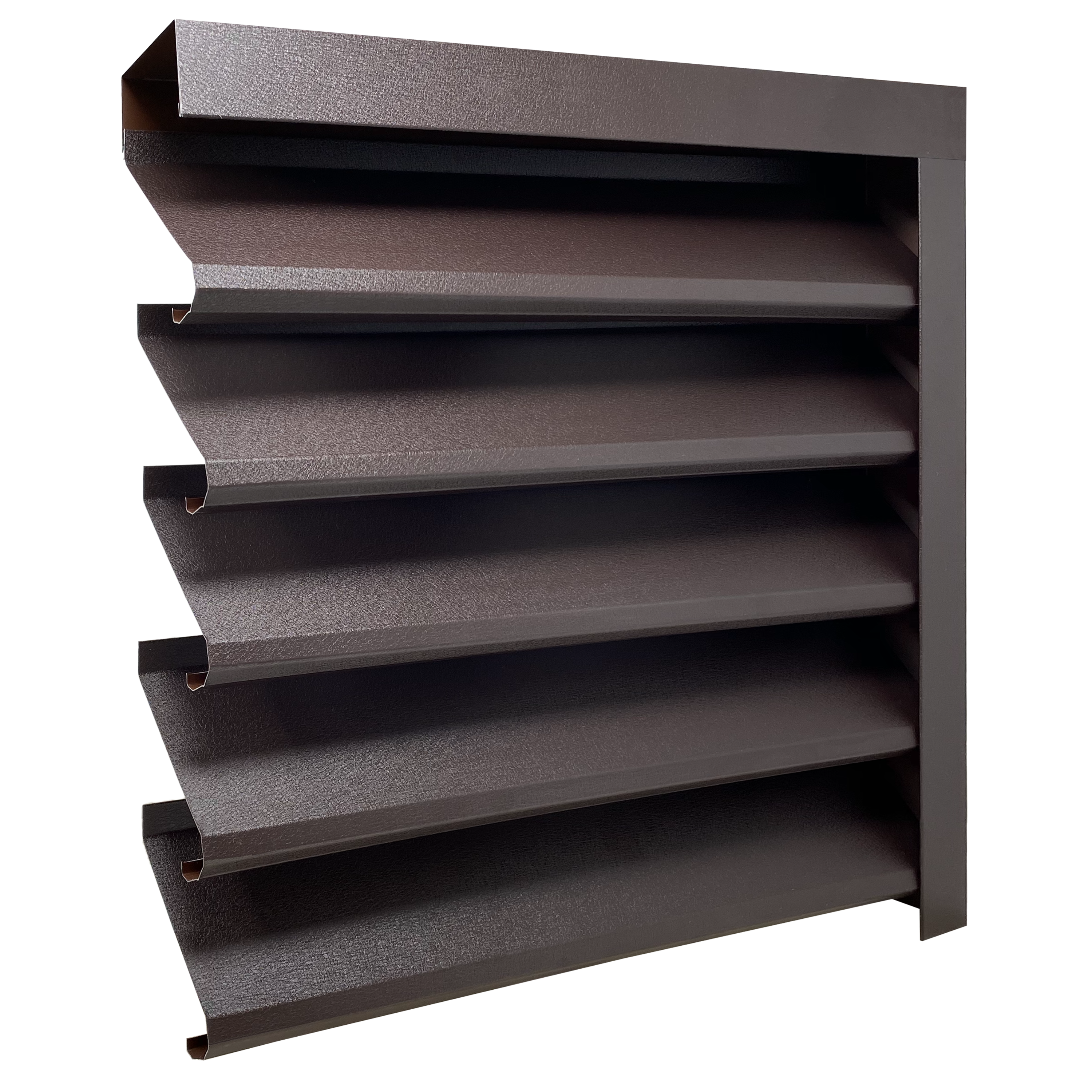 Prim-plan al modelului SIGMA Gard Jaluzele cu finisaj de Mat în culoare Maro Espresso RAL 8019, disponibil pe www.jaluzelegard.ro, fabricat de Top Profil Sistem.
