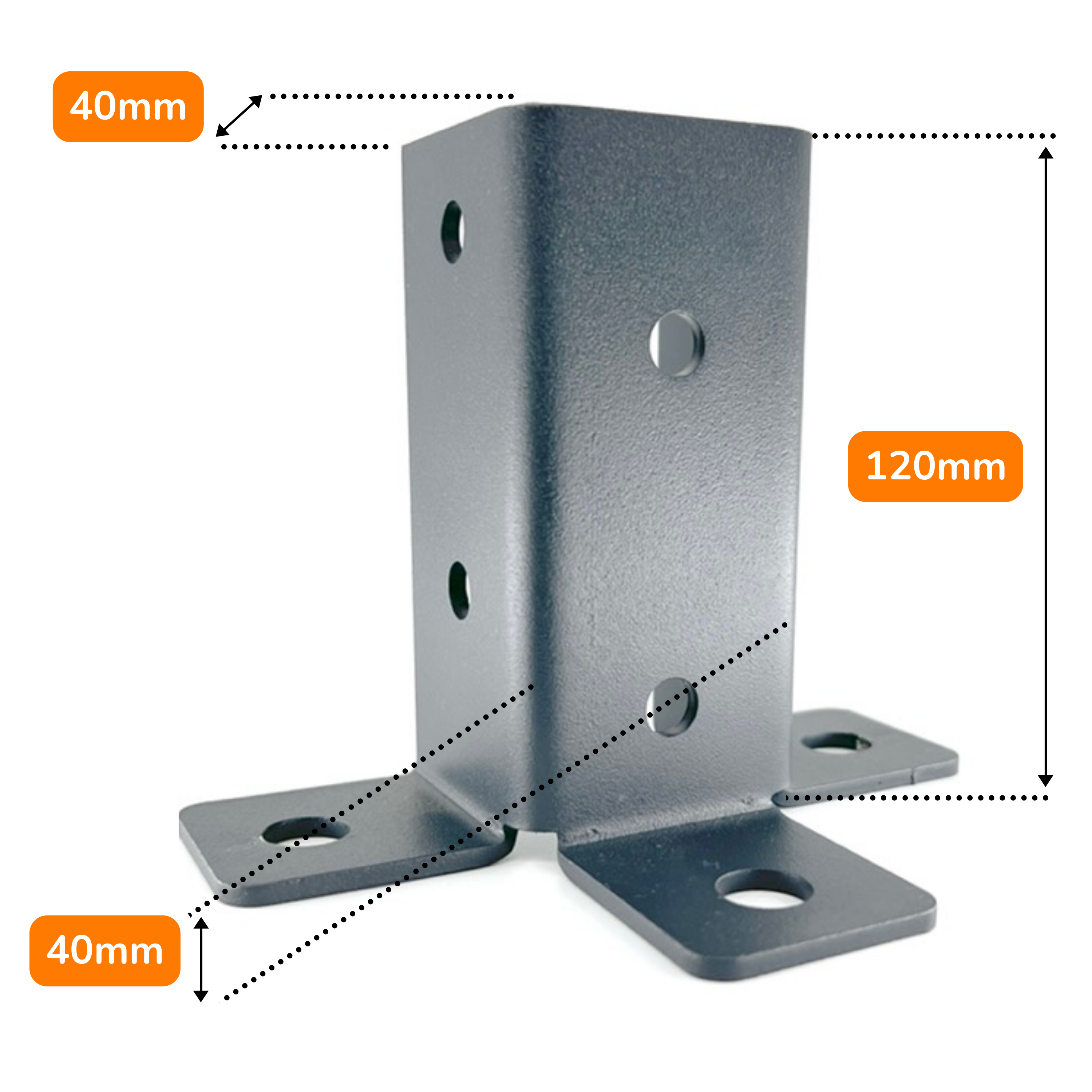 Graphite Gray Post Support
