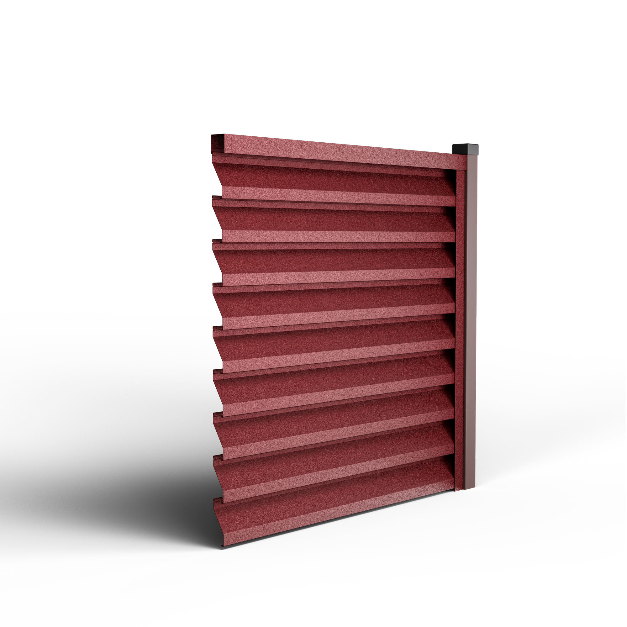 Atlas Louver Fence | Burgundy RAL 3005