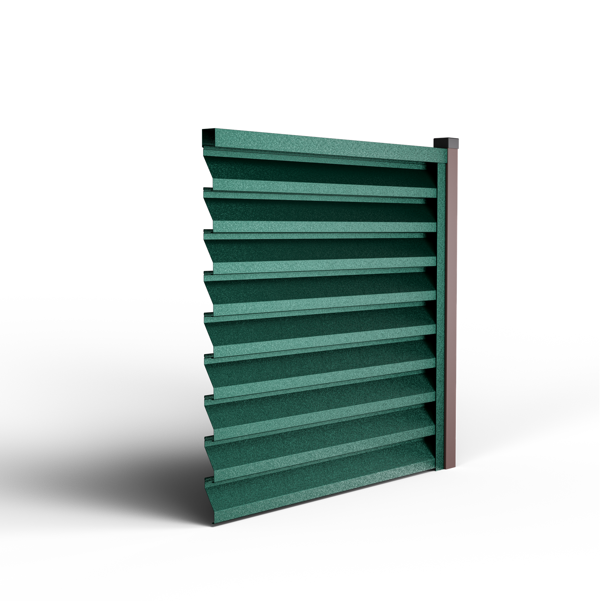 Louver Fence Atlas | Pine Green RAL 6005