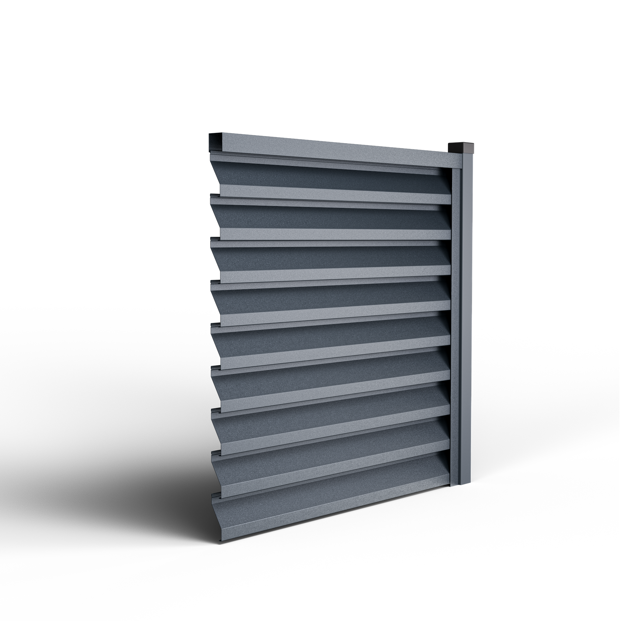 Atlas Louver Fence | Double Atlantic Gray RAL 7016