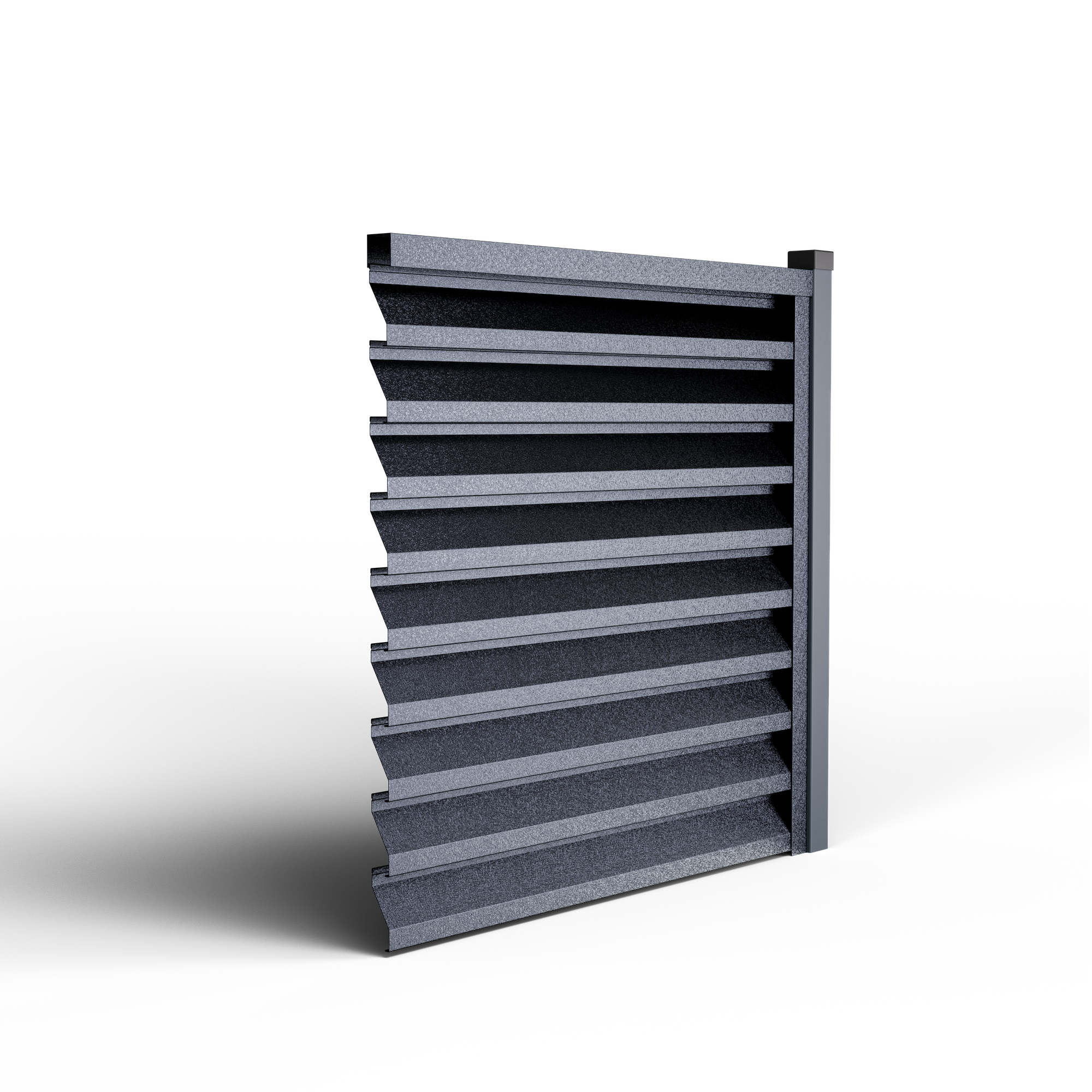 Louver Fence Atlas | Pearl Gray RAL 7024