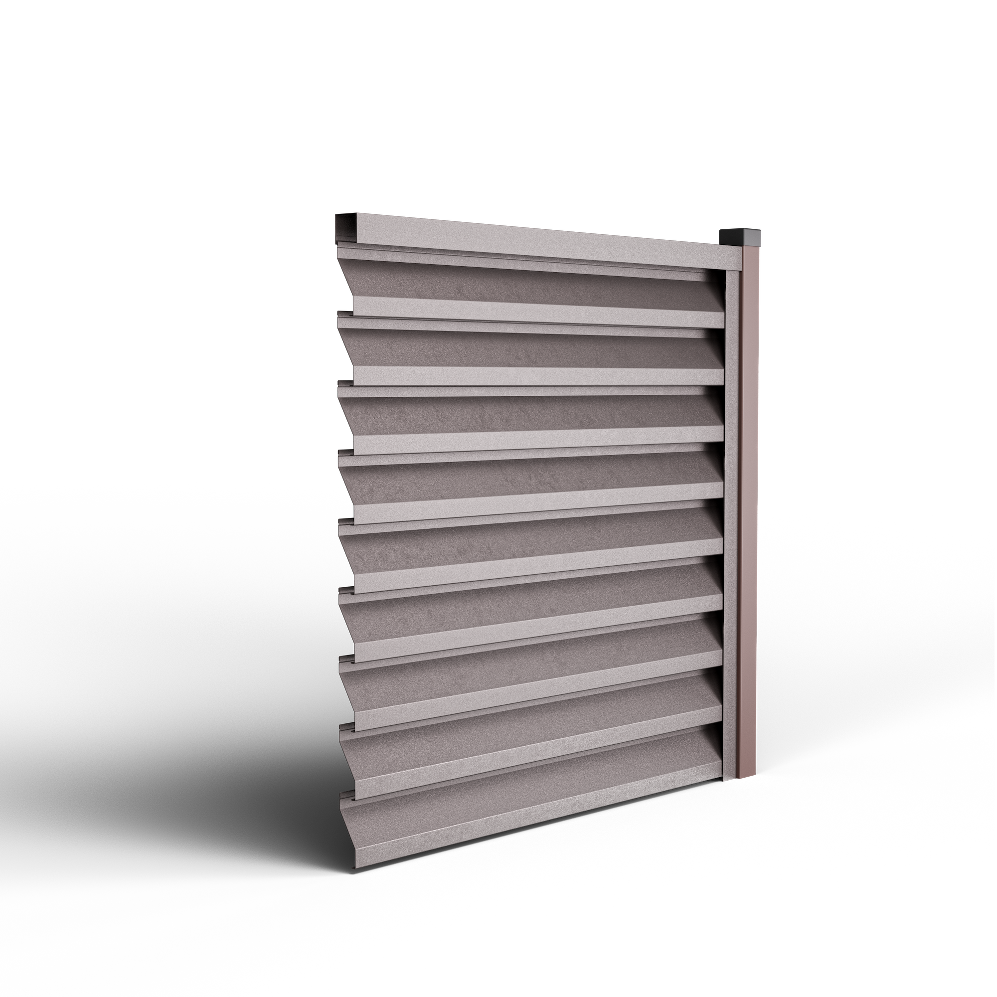 Atlas Louver Fence | Espresso Brown RAL 8019