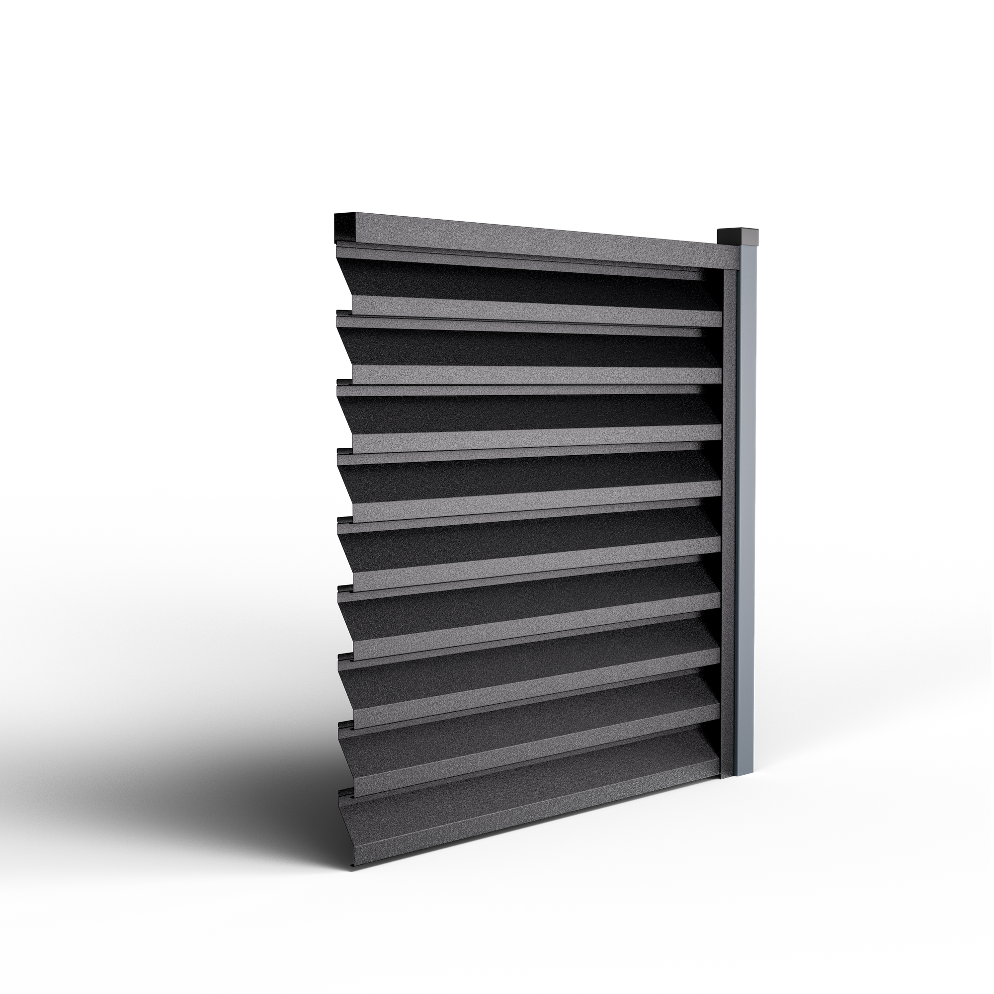 Louver Fence Atlas | Night Black RAL 9005
