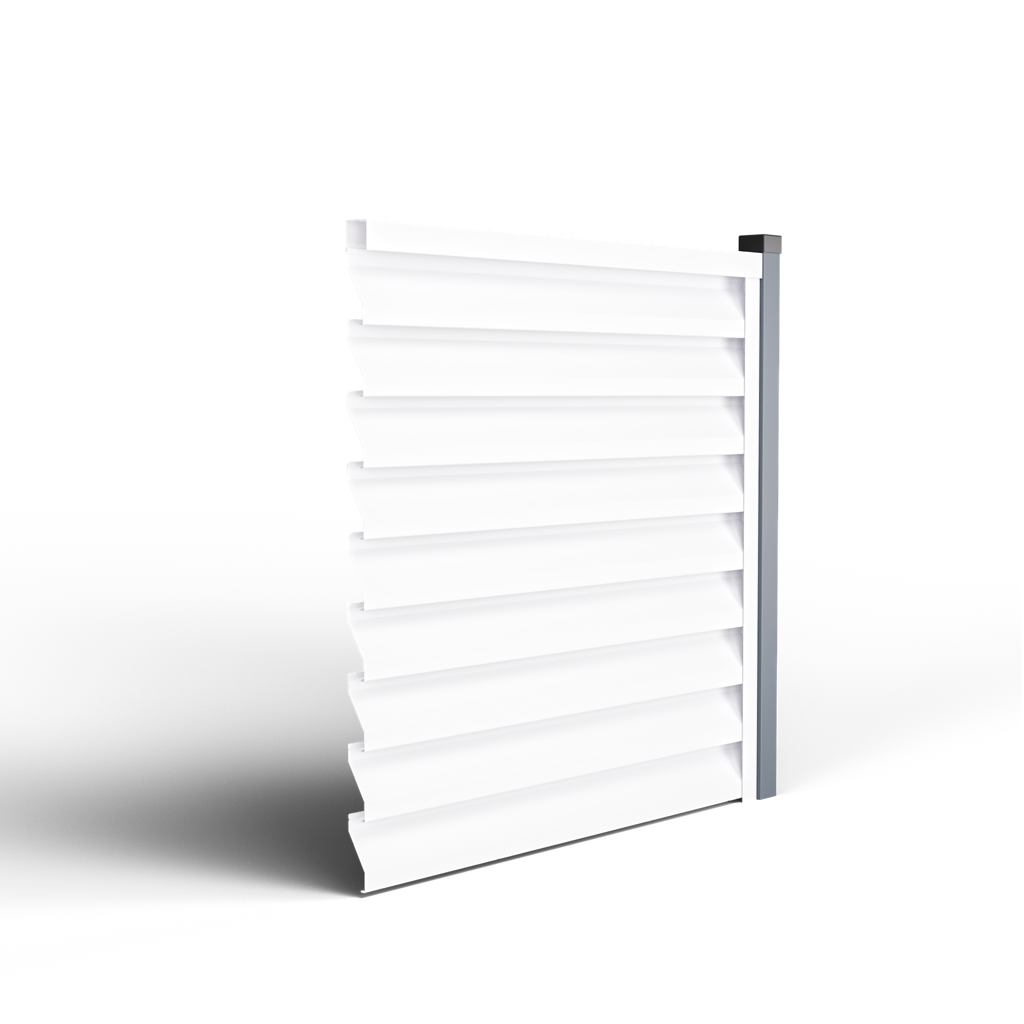 Atlas Louver Fence | Double Alpine White