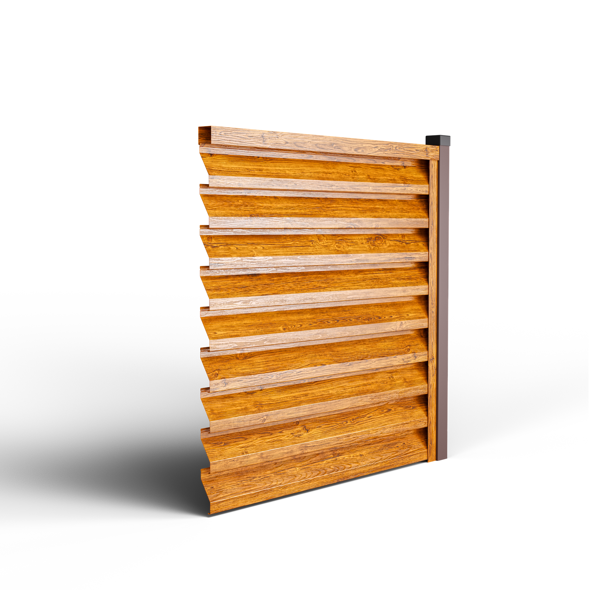 Atlas Louver Fence | Double Striated Oak