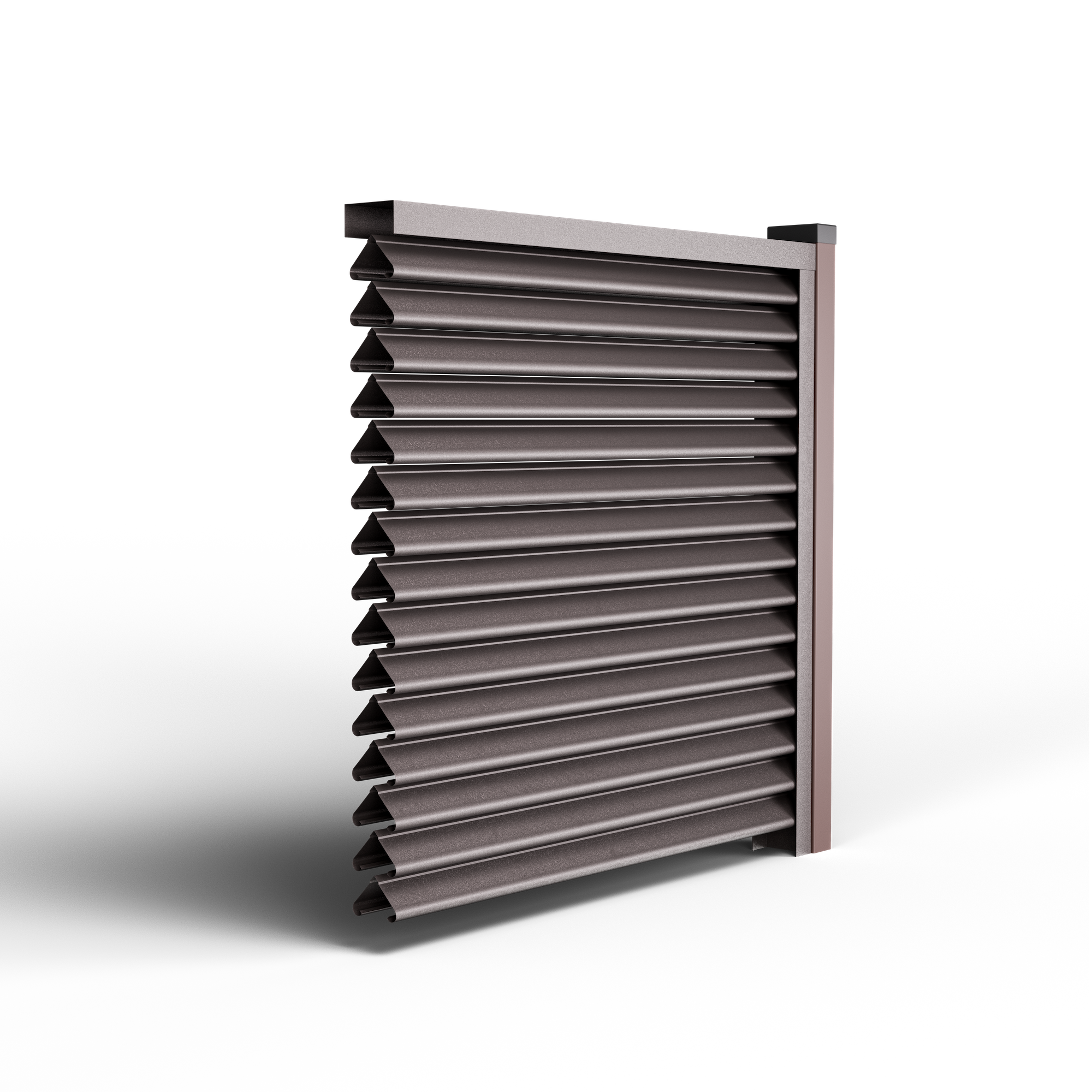 Pyramid Louver Fence | Espresso Brown RAL 8019