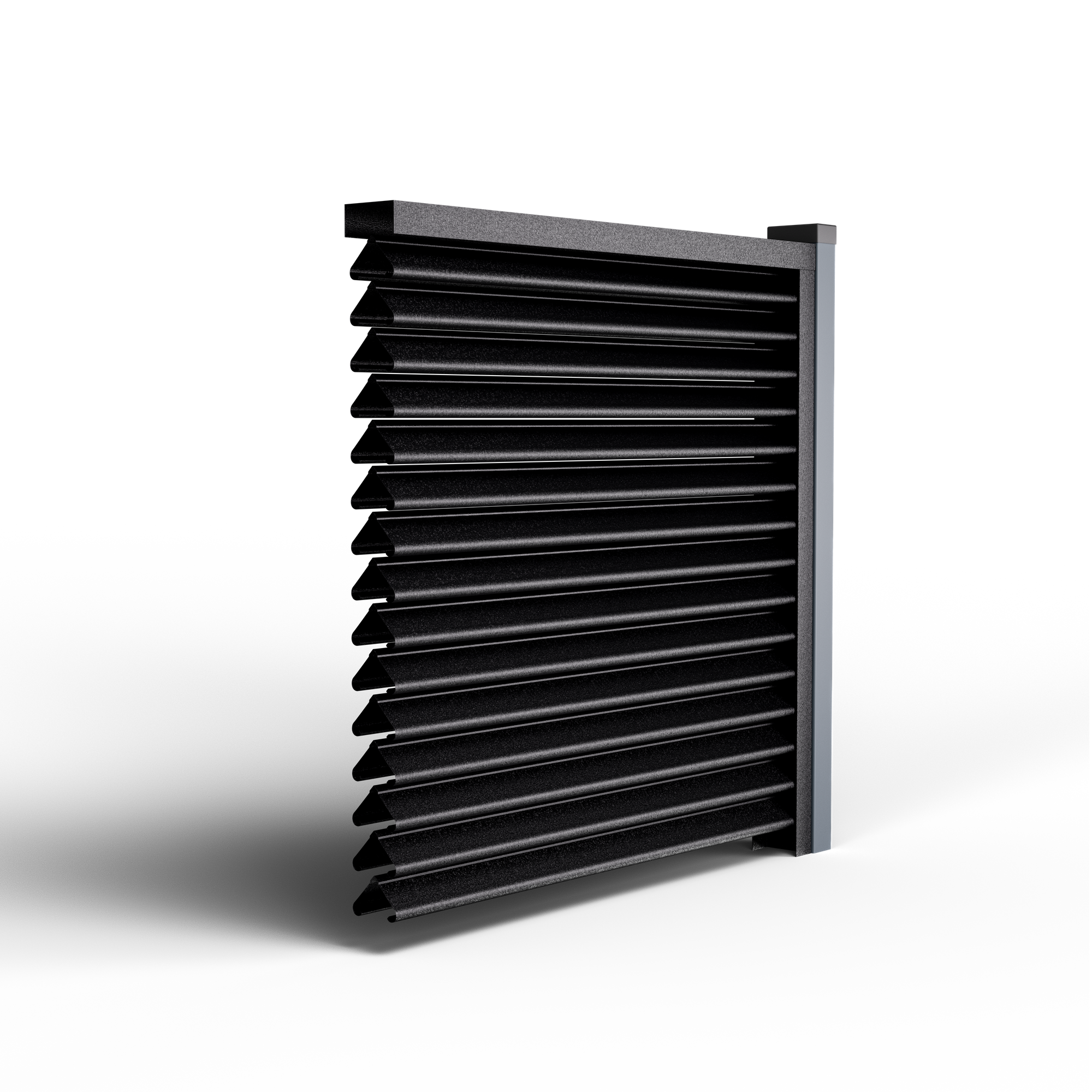 Pyramid Louver Fence | Night Black RAL 9005