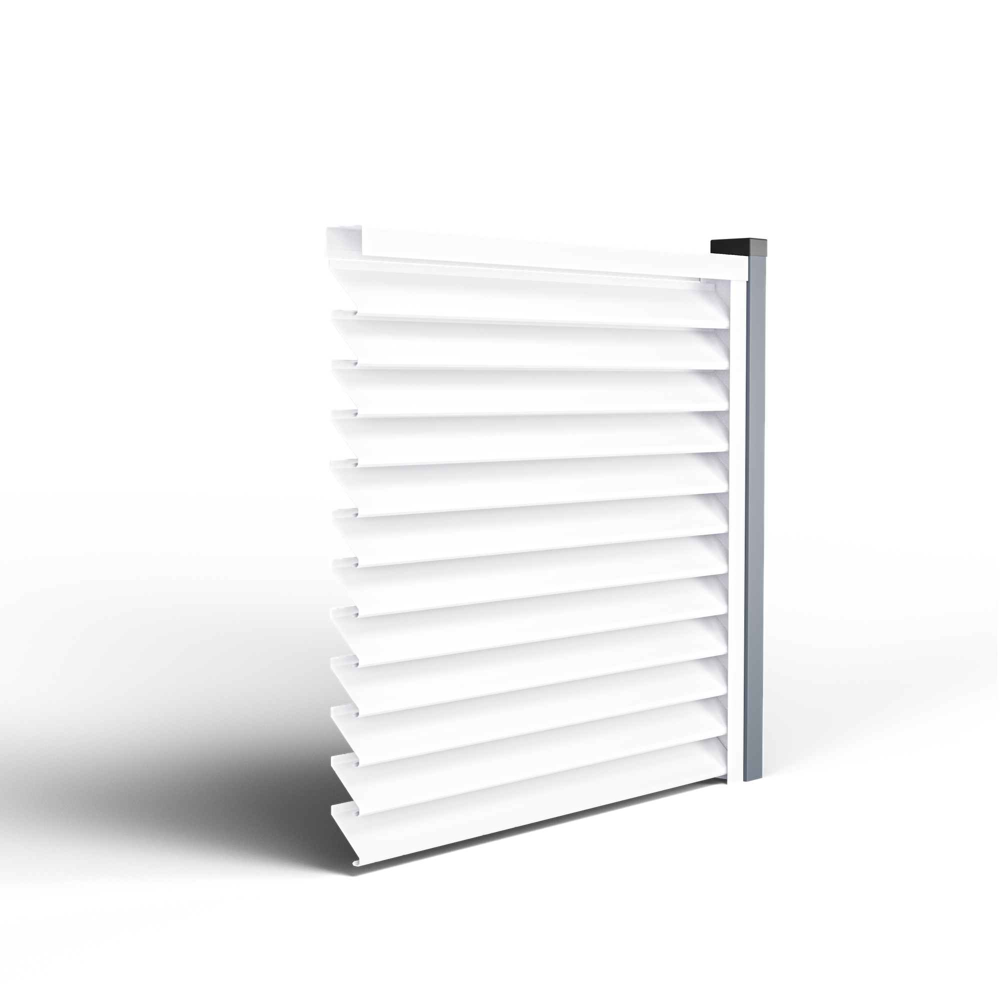 Louver Fence Sigma | Double Alpine White