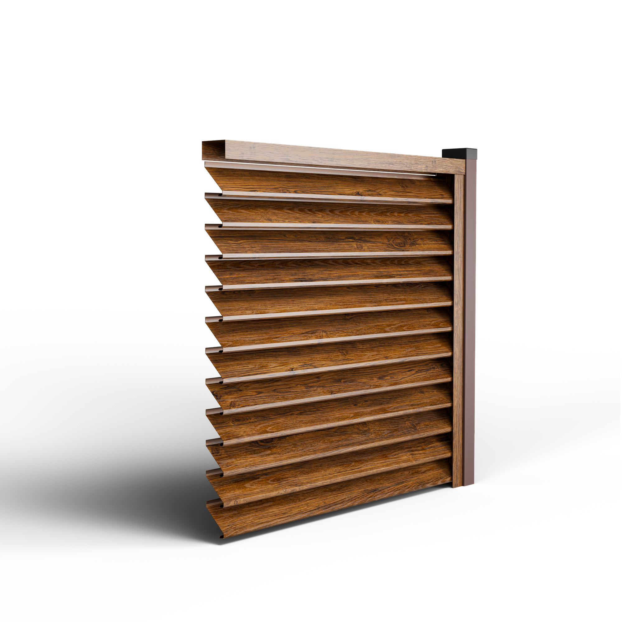 Louver Fence Sigma | Grooved Walnut