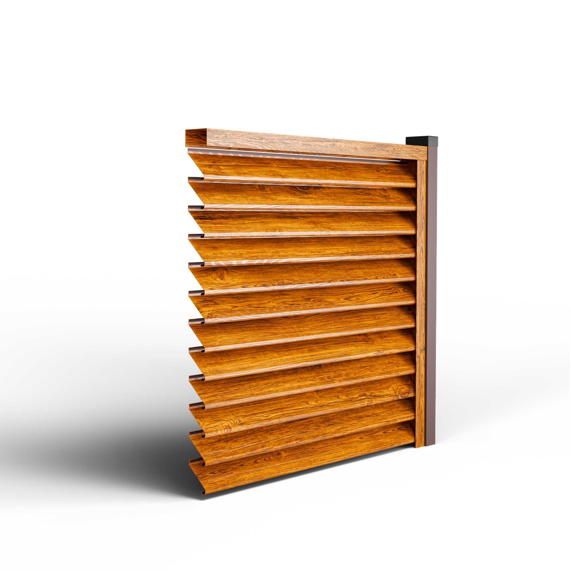 Louver Fence Sigma | Double Striated Oak