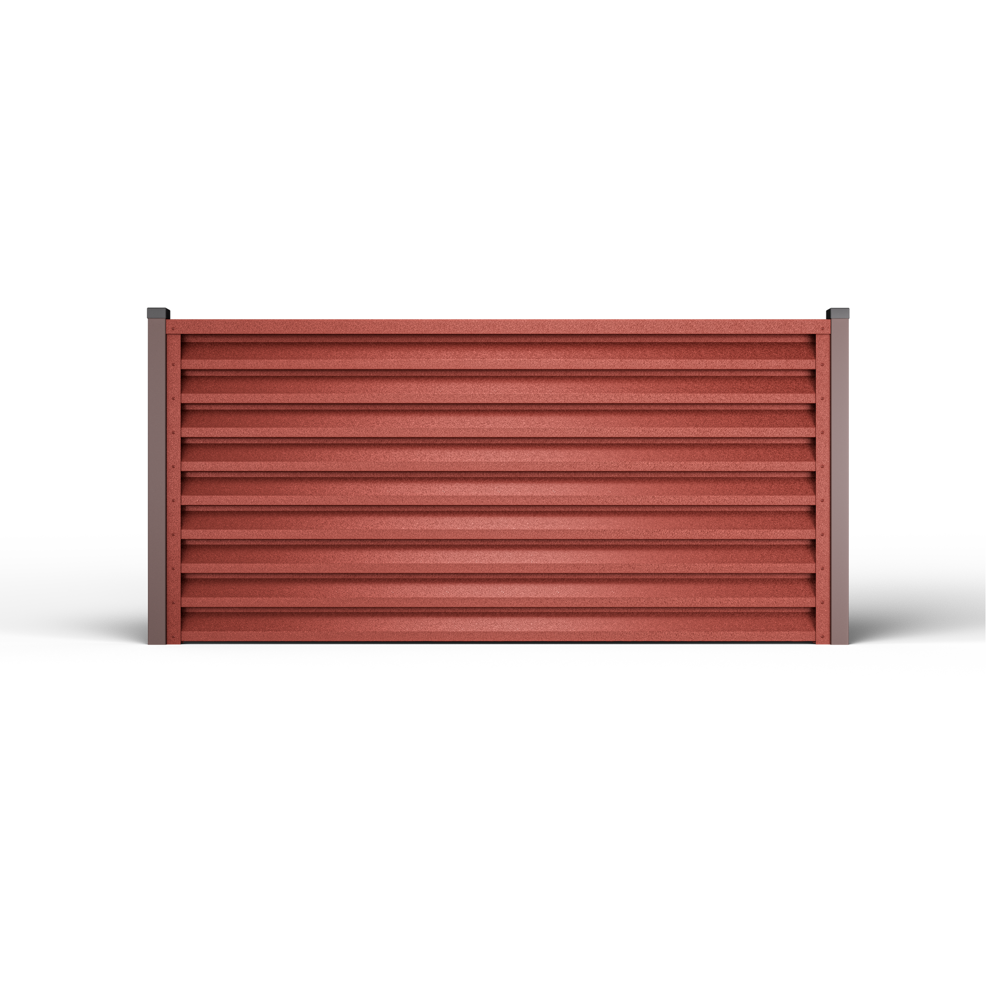 Atlas Louver Fence | Red Brick RAL 3009