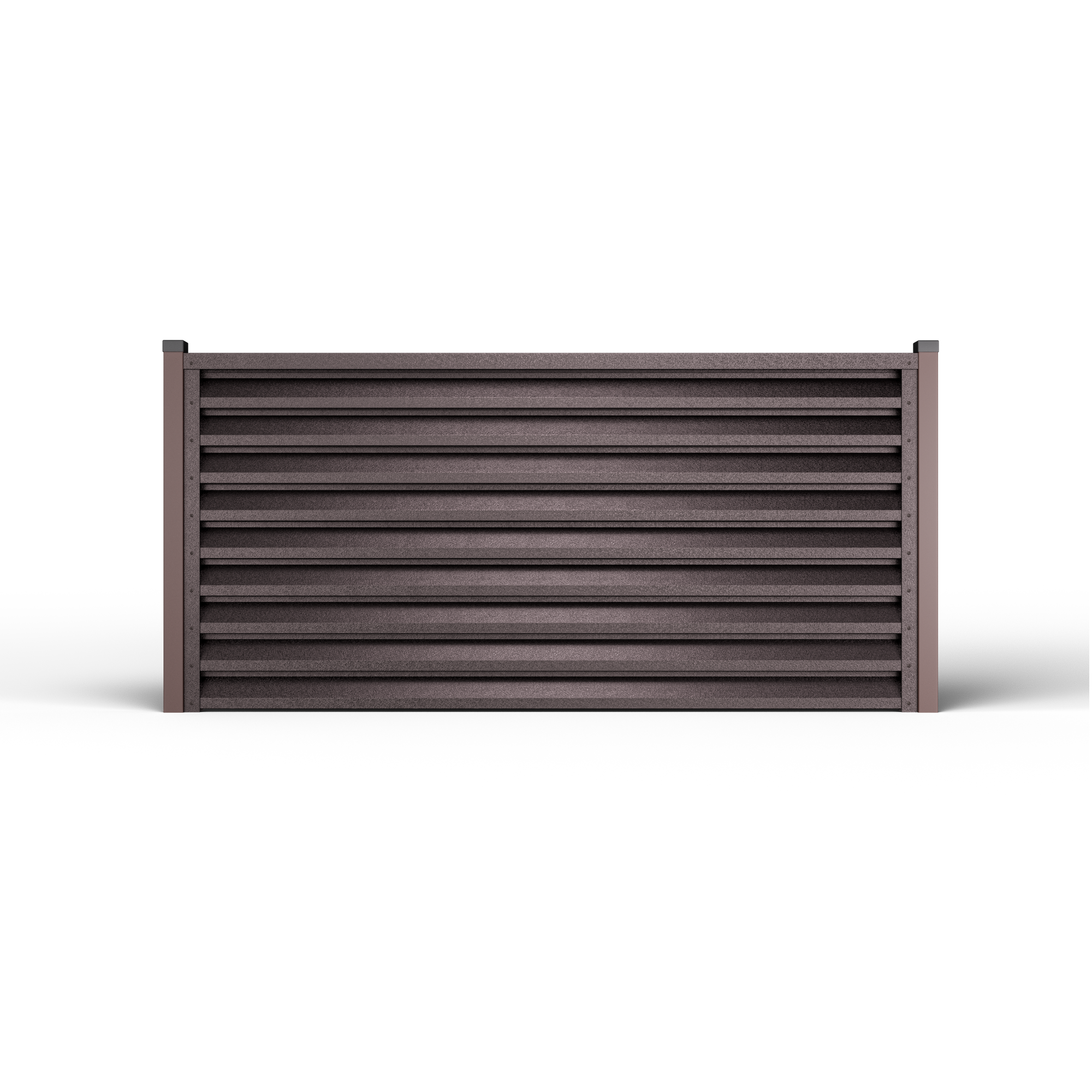 Atlas Louver Fence | Cedar Brown RAL 8019
