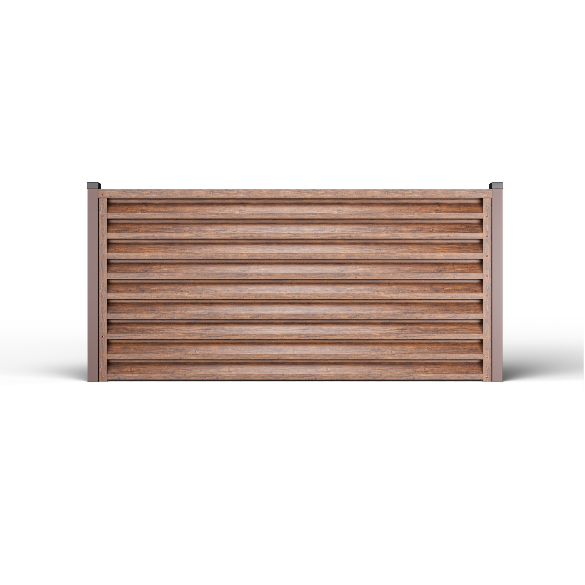 Atlas Louver Fence | Mahogany