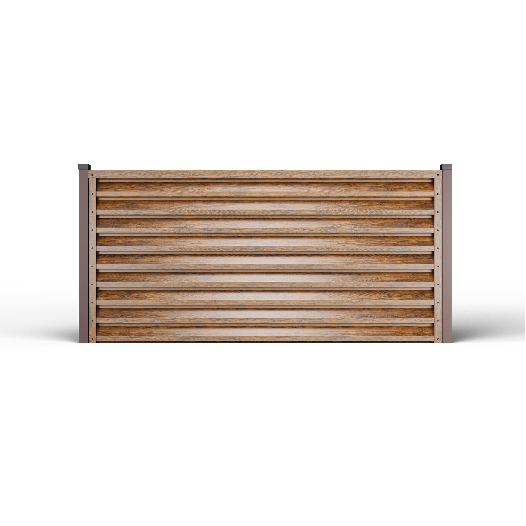 Atlas Louver Fence | Striated Walnut