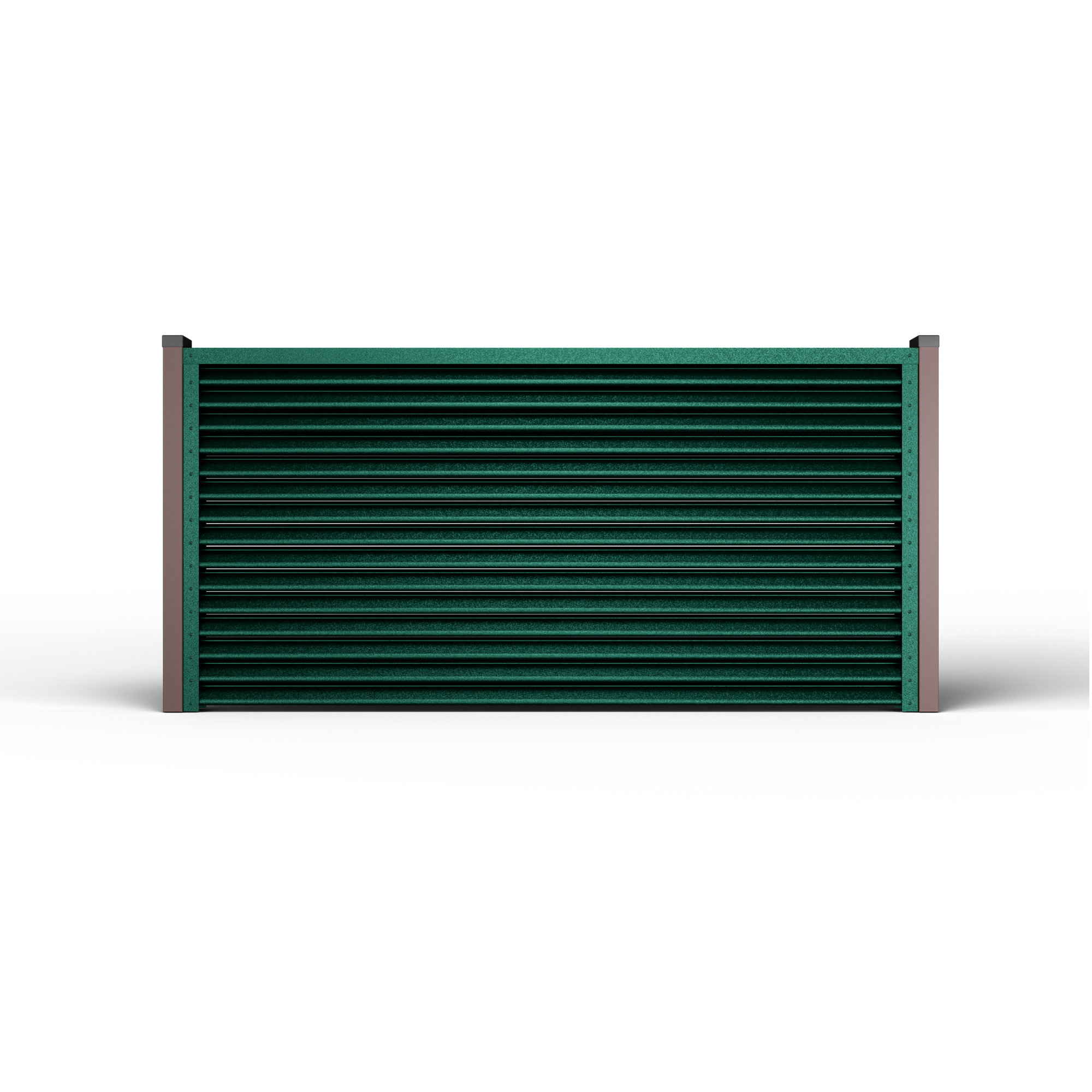 Pyramid Louver Fence | Pine Green RAL 6005