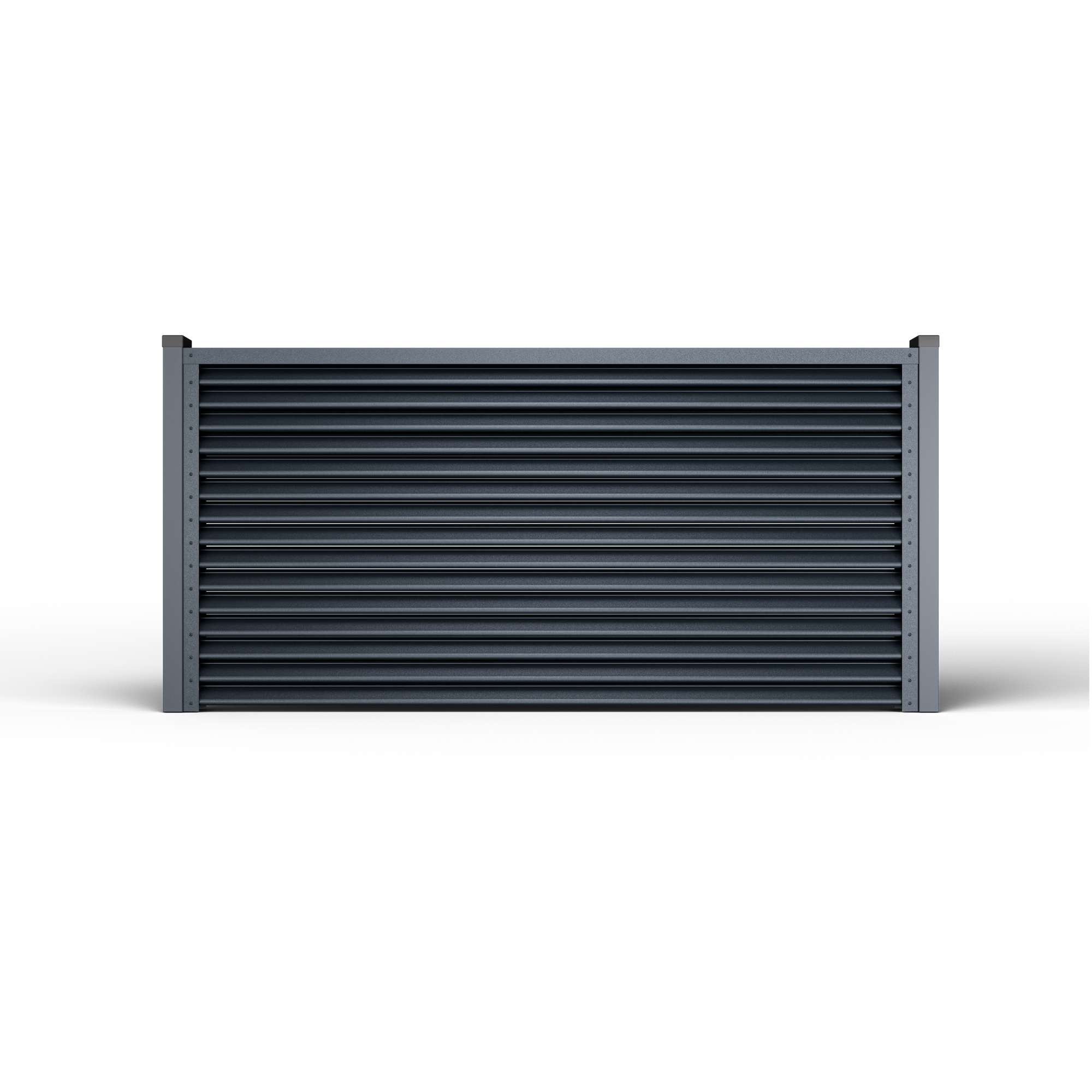 Pyramid Louver Fence | Atlantic Gray RAL 7016