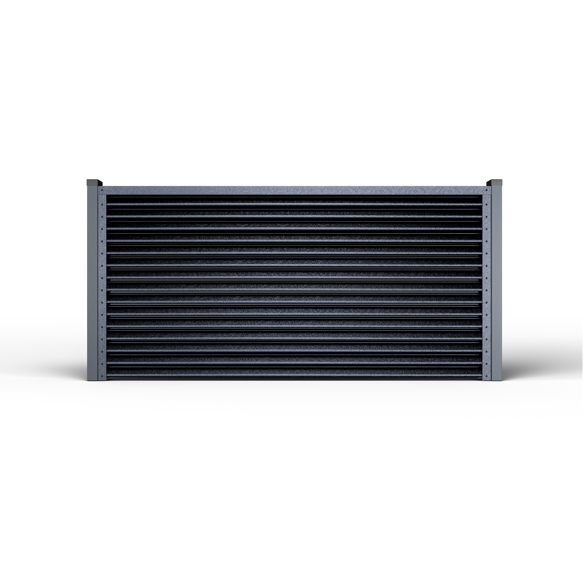 Pyramid Louver Fence | Pearl Gray RAL 7024