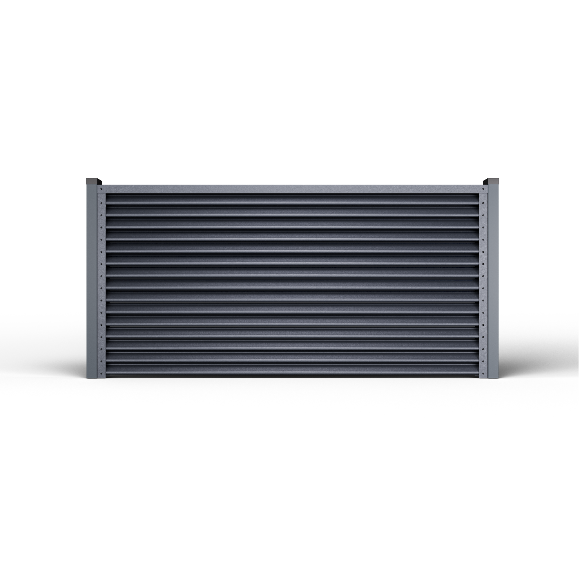 Pyramid Louver Fence | Graphite Gray RAL 7024