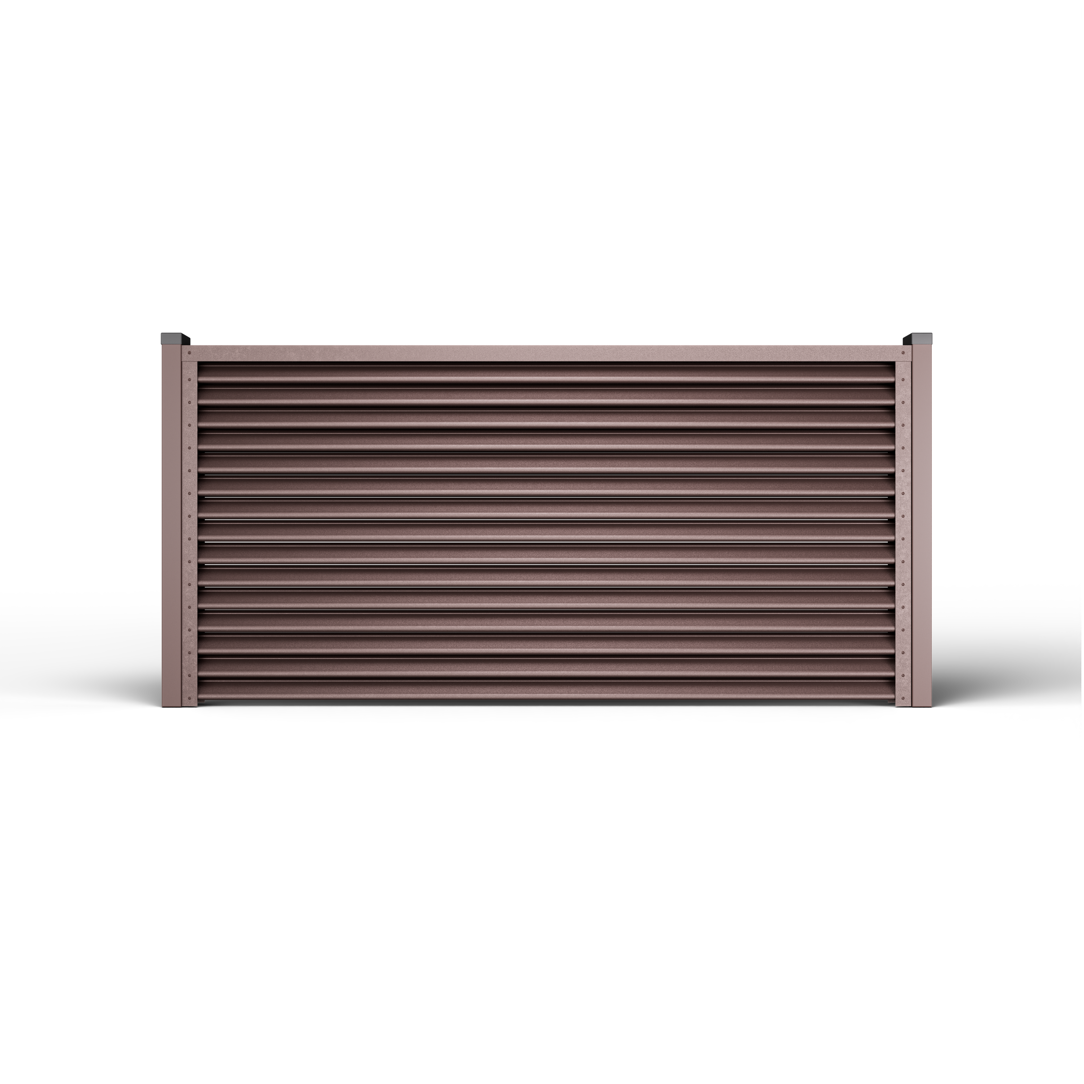Pyramid Louver Fence | Chocolate Brown RAL 8017