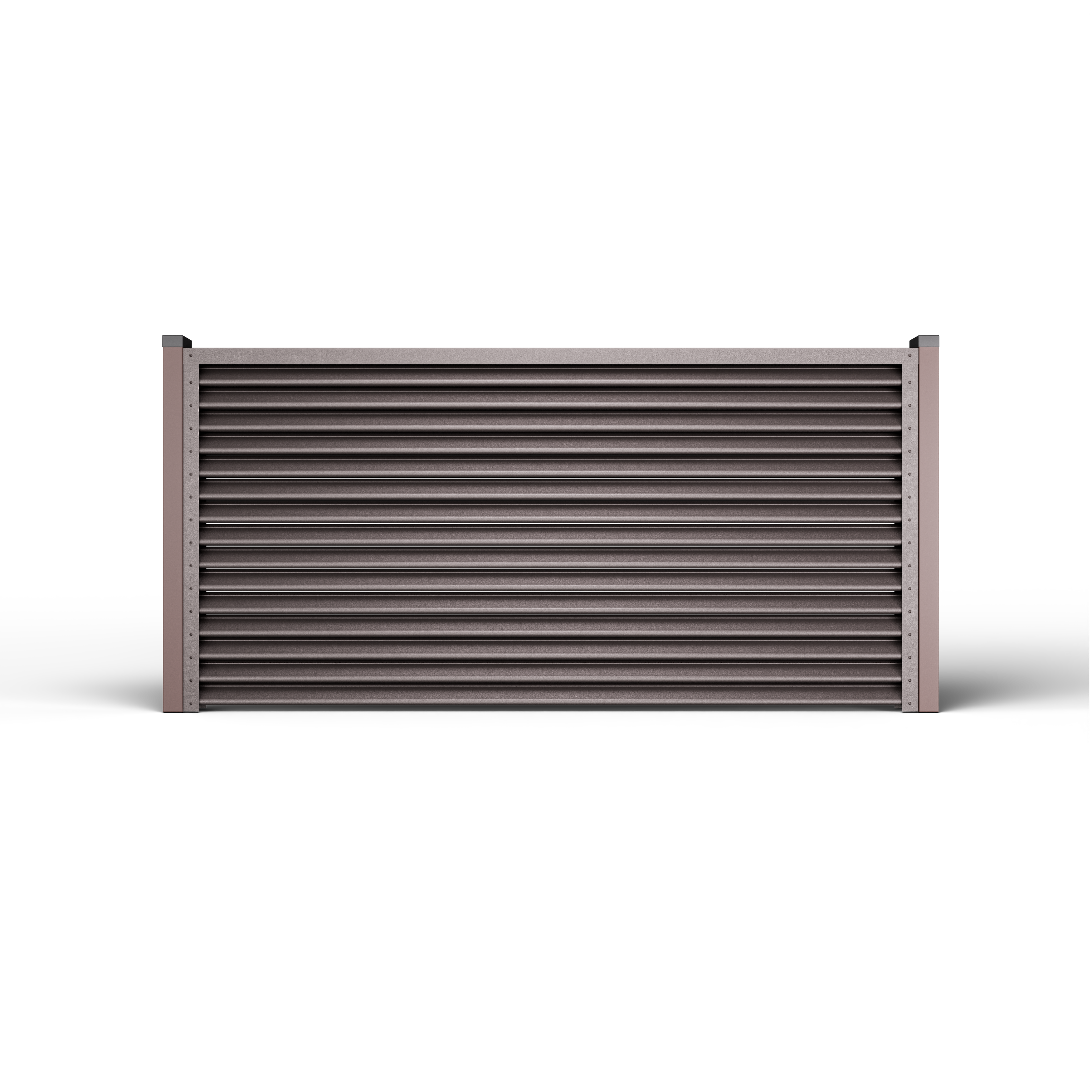 Pyramid Louver Fence | Espresso Brown RAL 8019