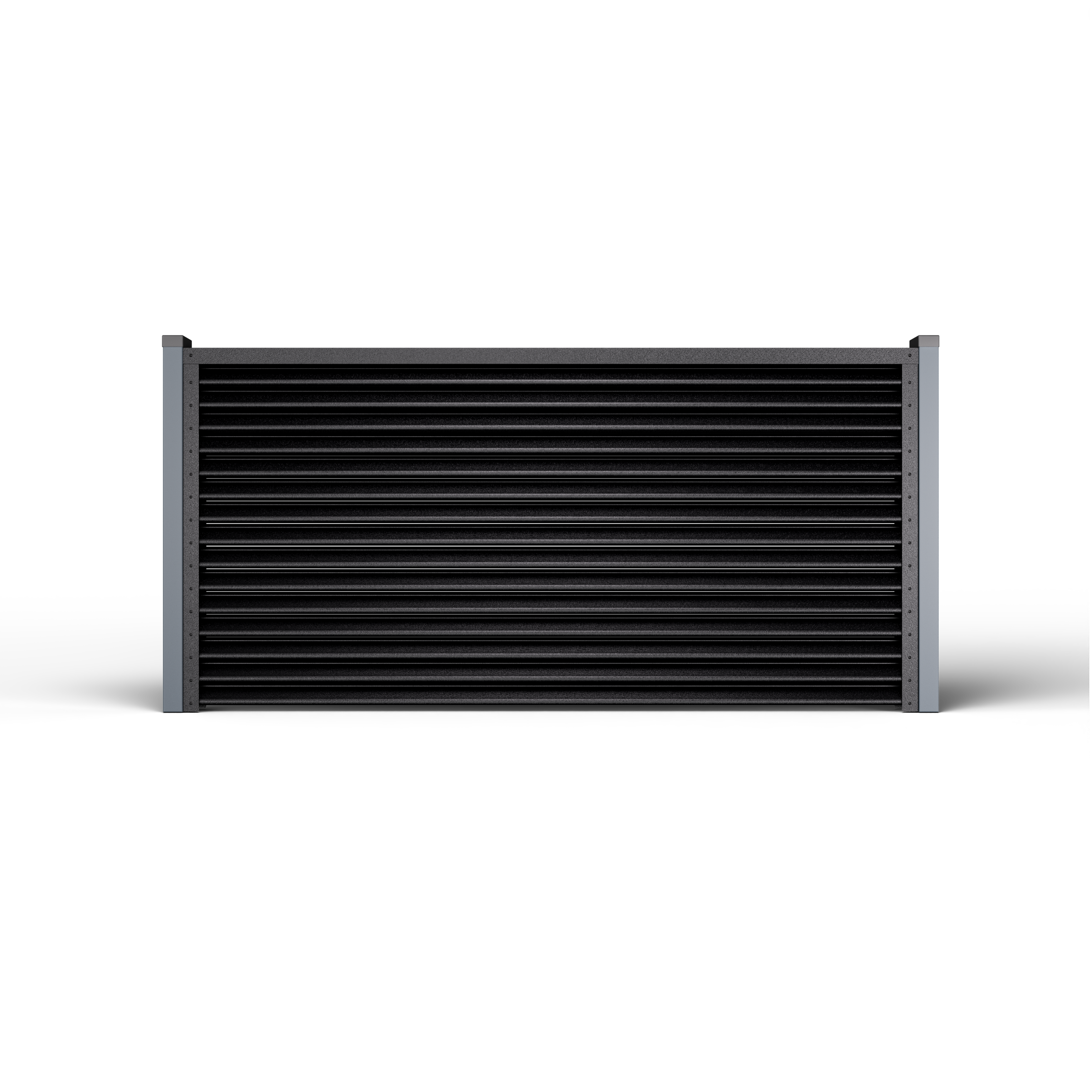 Pyramid Louver Fence | Night Black RAL 9005