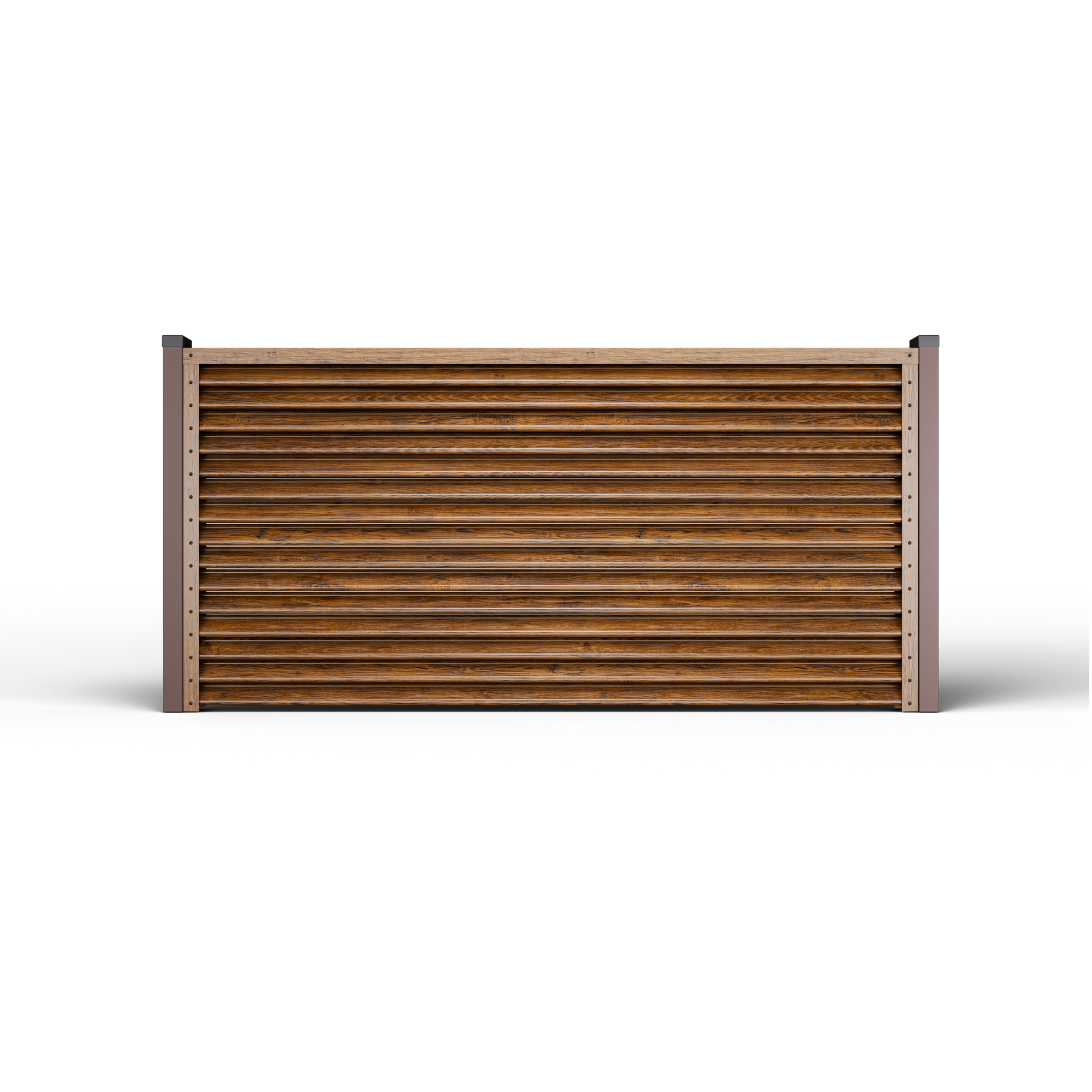 Pyramid Louver Fence | Striated Walnut