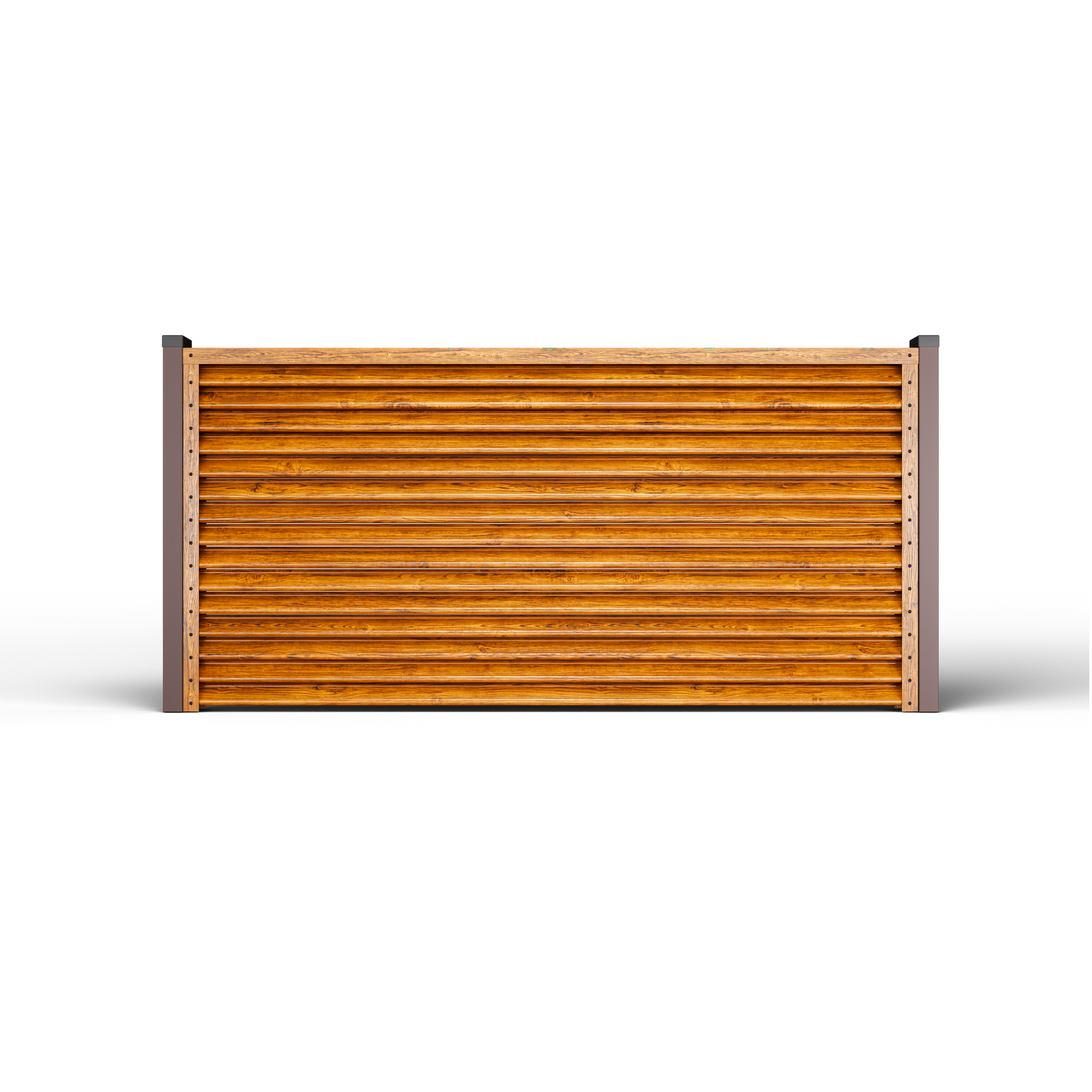 Pyramid Louver Fence | Striated Oak