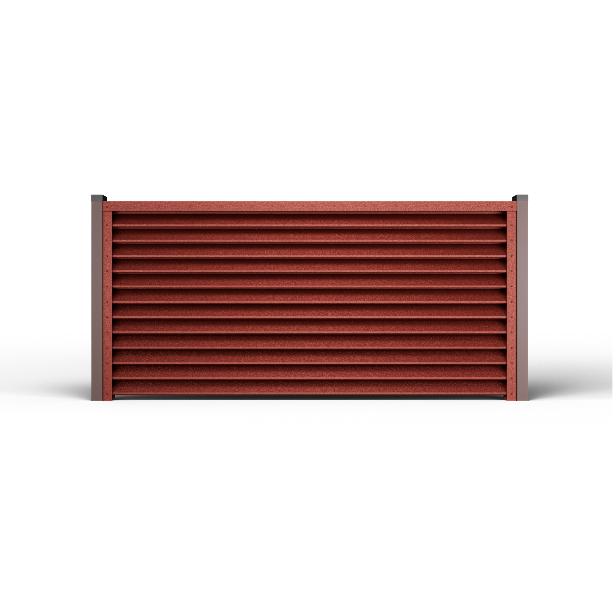 Louver Fence Sigma | Red Brick RAL 3009