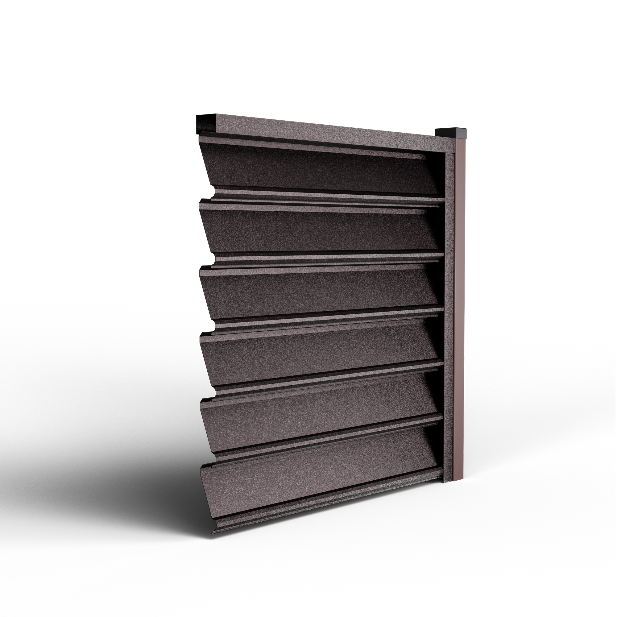 Louver Fence Gamma | Cedar Brown