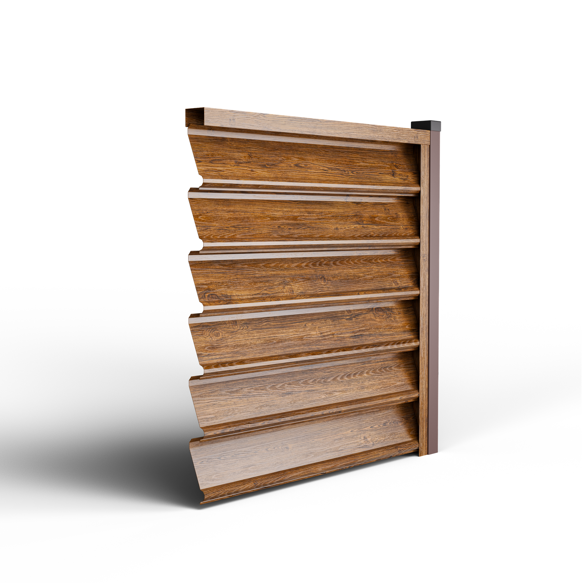 Louver Fence Gamma | Striated Walnut