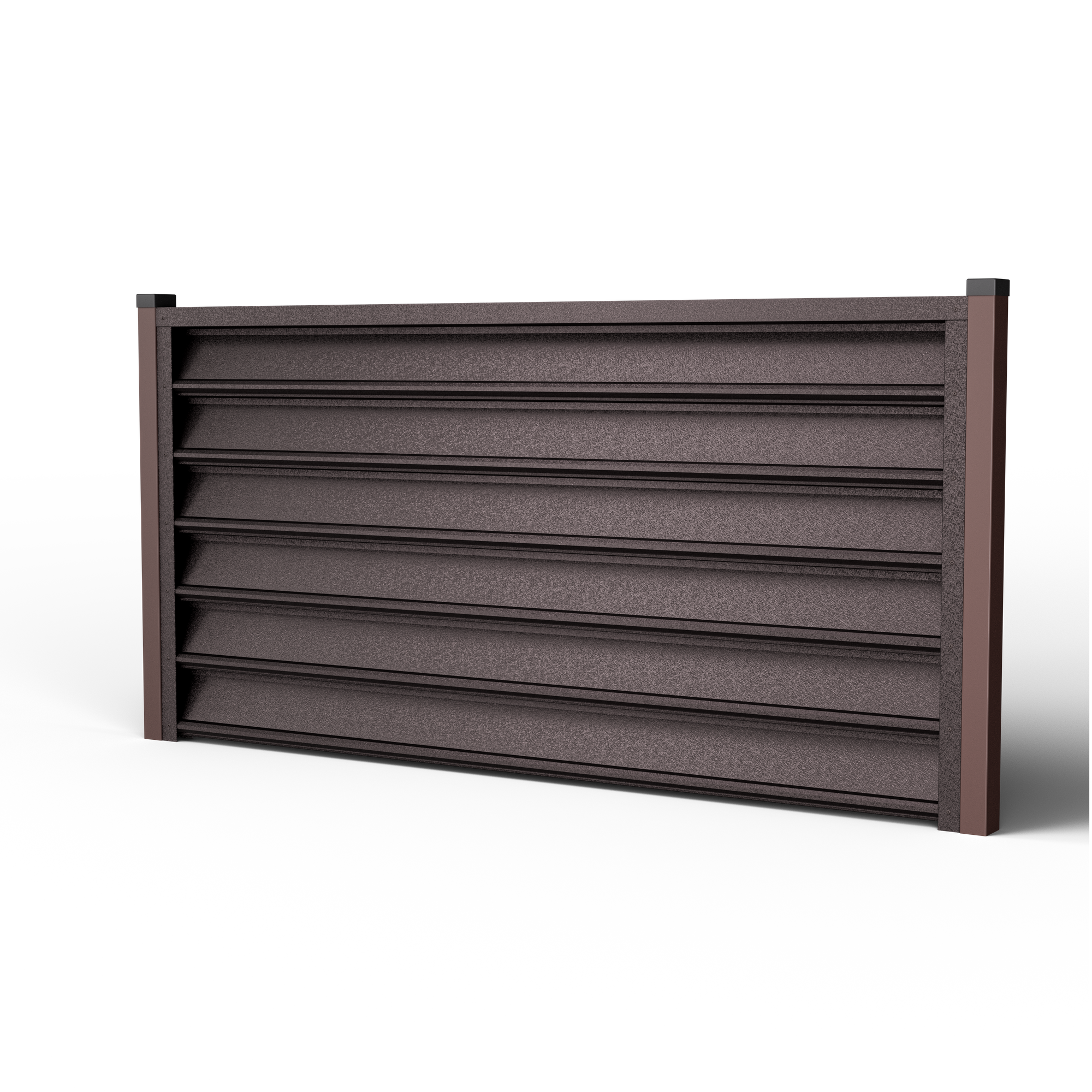 Louver Fence Gamma | Cedar Brown