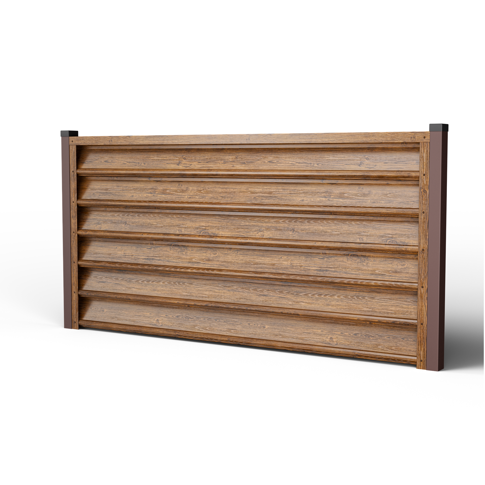 Louver Fence Gamma | Striated Walnut