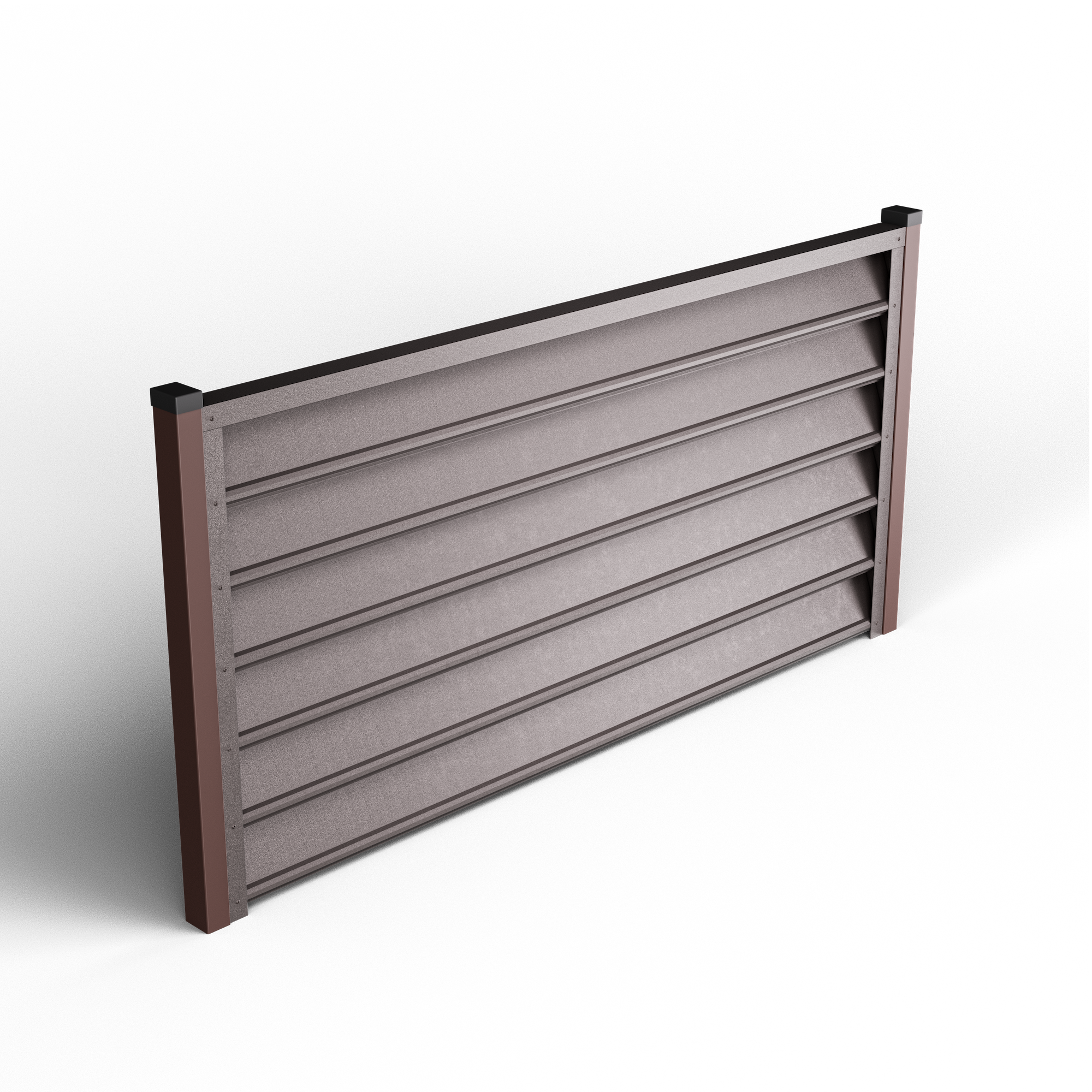 Gamma Louver Fence | Espresso Brown