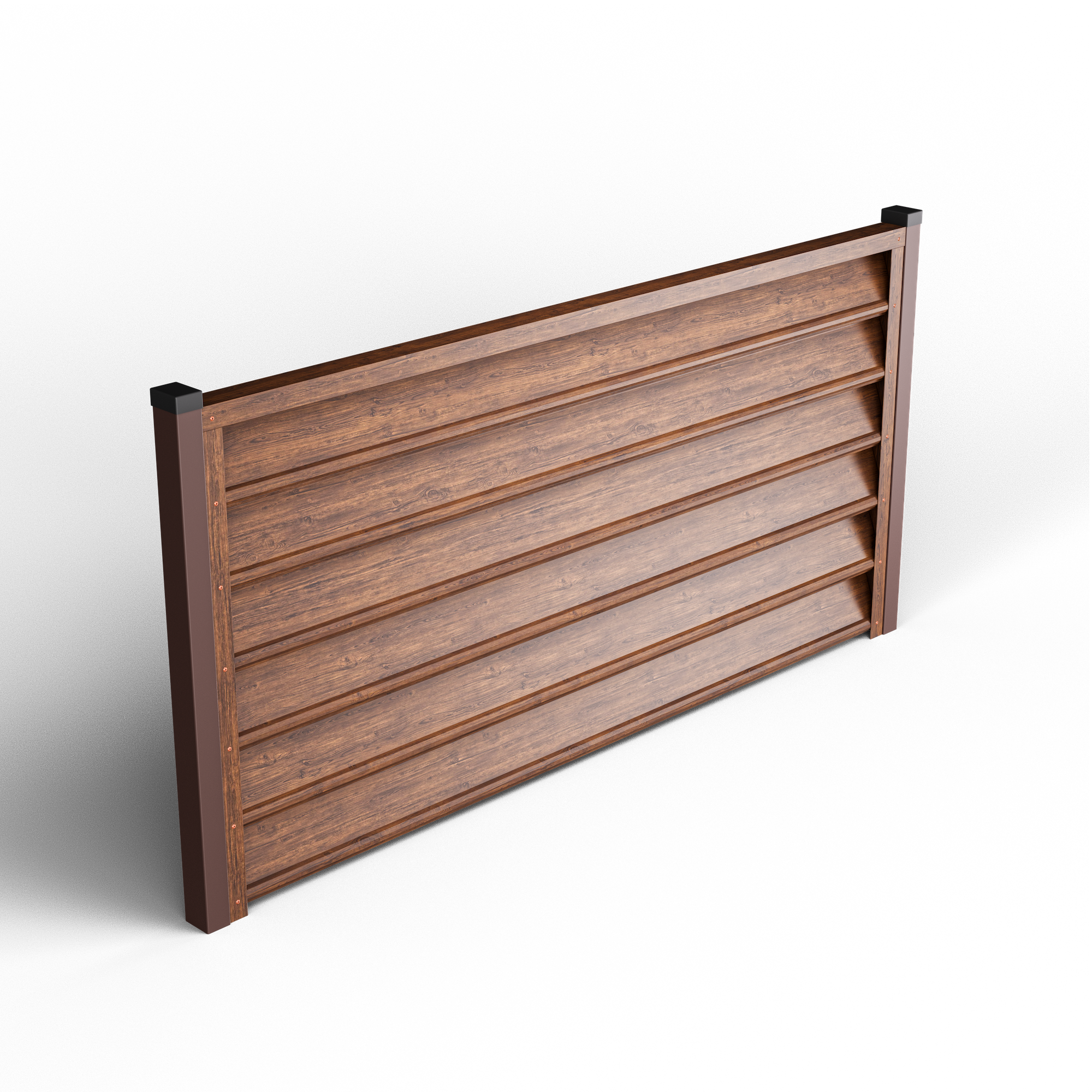 Louver Fence Gamma | Mahogany