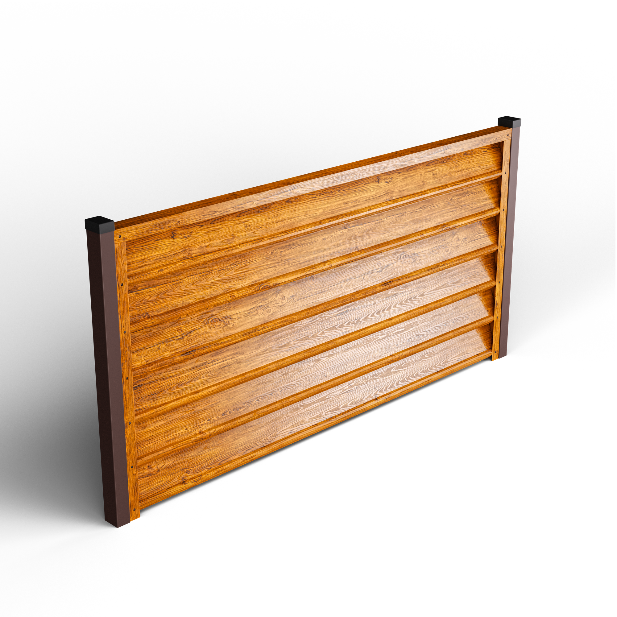Louver Fence Gamma | Striated Oak