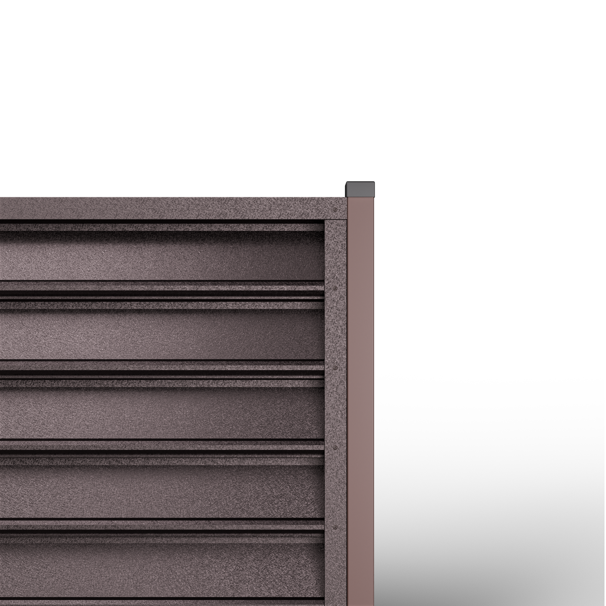 Louver Fence Gamma | Cedar Brown