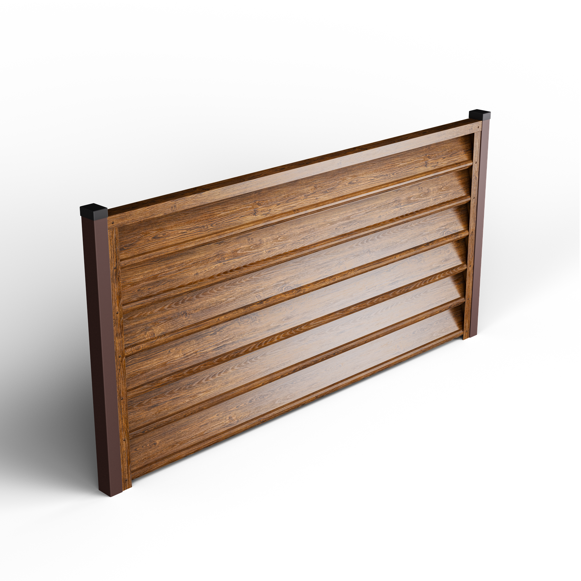 Louver Fence Gamma | Striated Walnut
