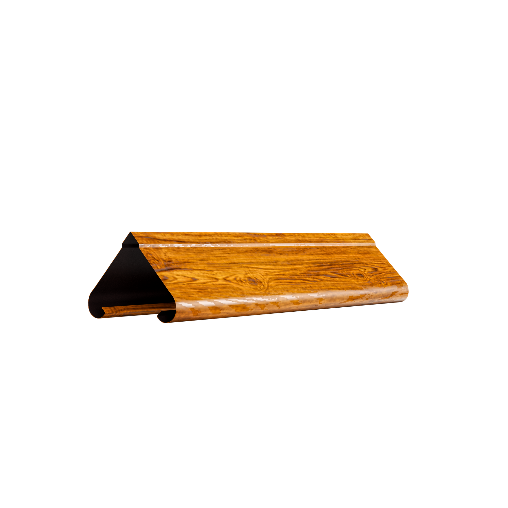Pyramid Louver Fence | Striated Oak
