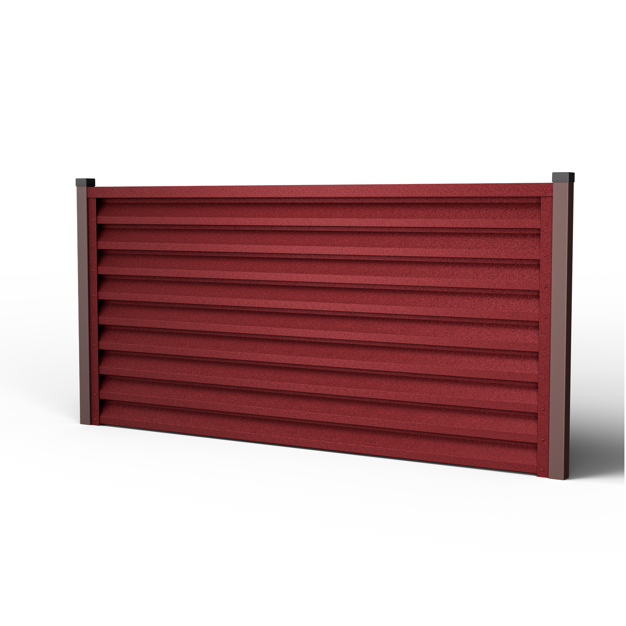Atlas Louver Fence | Burgundy RAL 3005