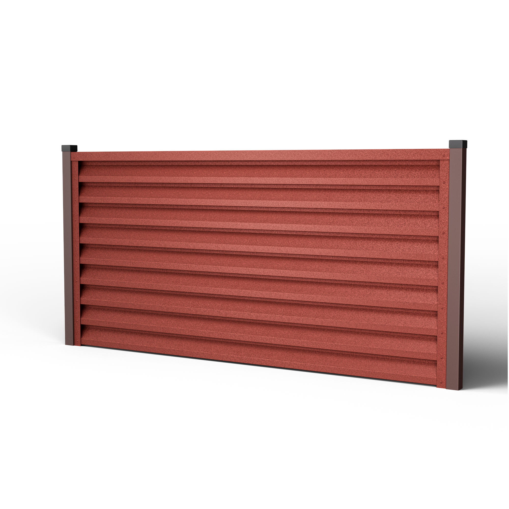 Atlas Louver Fence | Red Brick RAL 3009