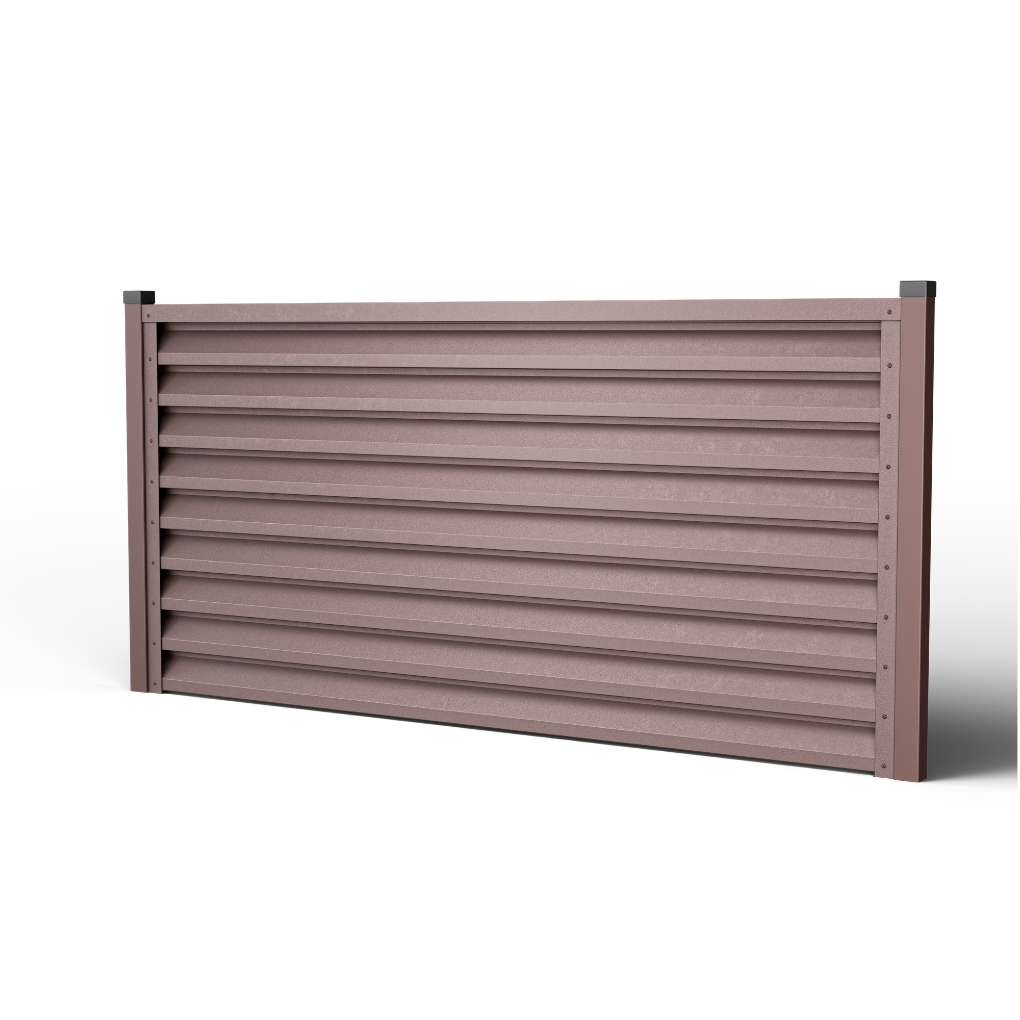 Atlas Louver Fence | Chocolate Brown RAL 8017