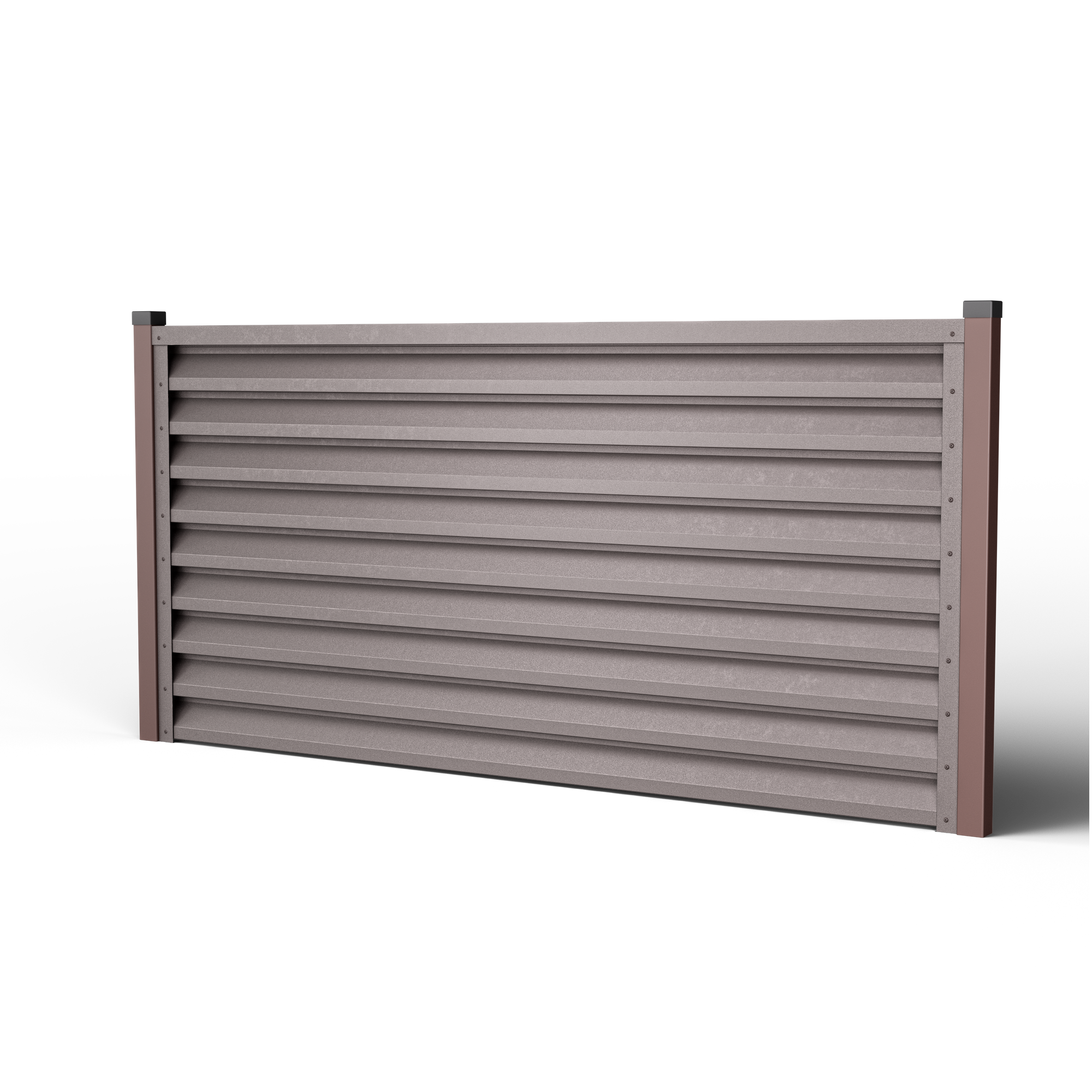 Atlas Louver Fence | Espresso Brown RAL 8019