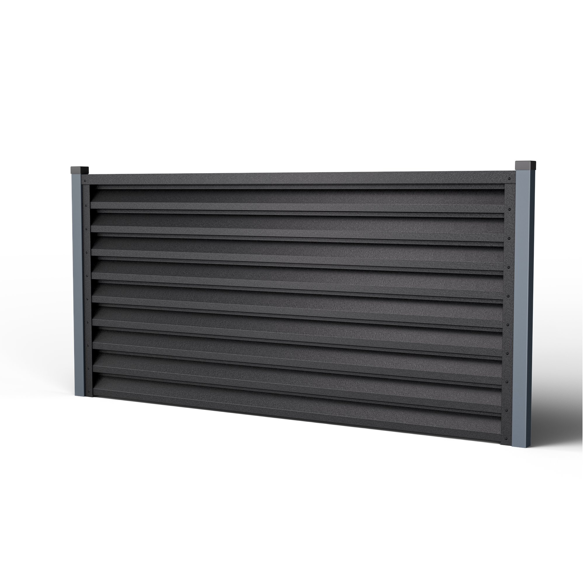 Louver Fence Atlas | Night Black RAL 9005