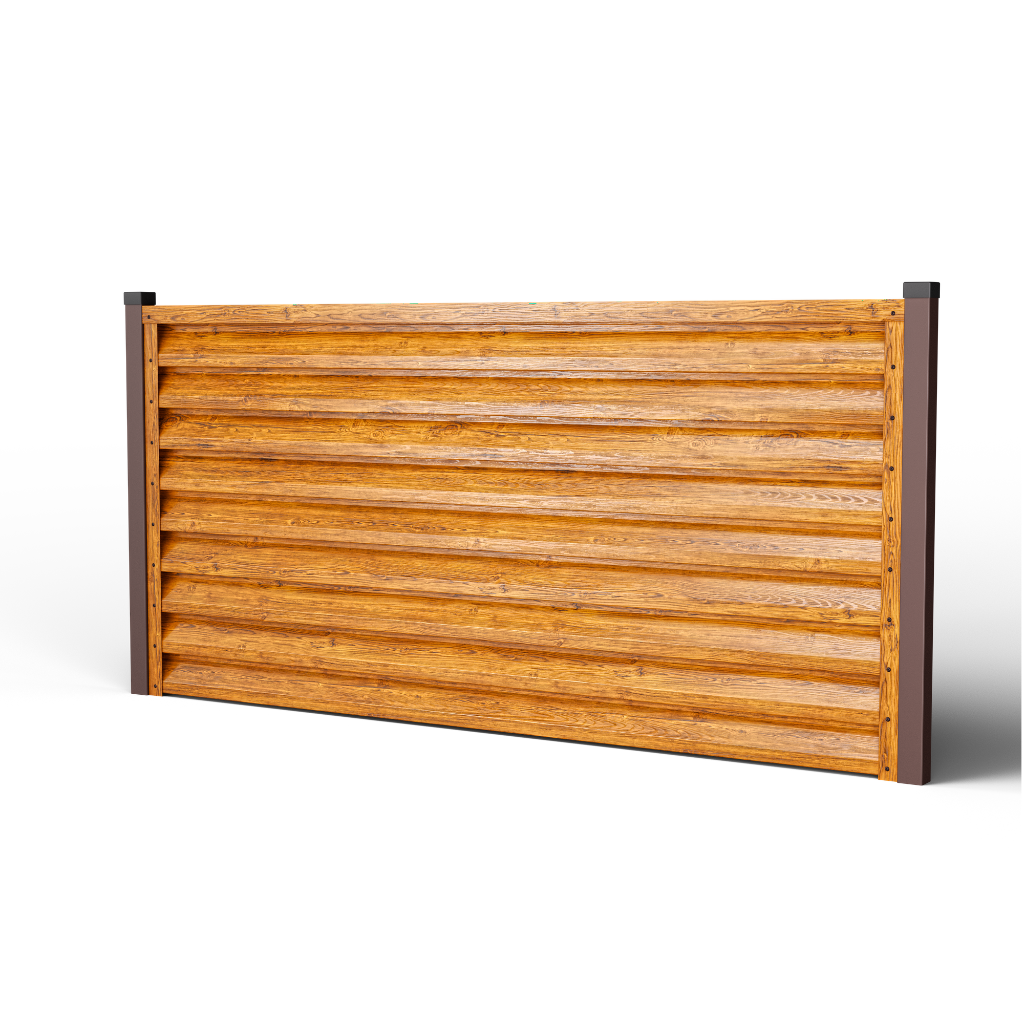 Atlas Louver Fence | Double Striated Oak