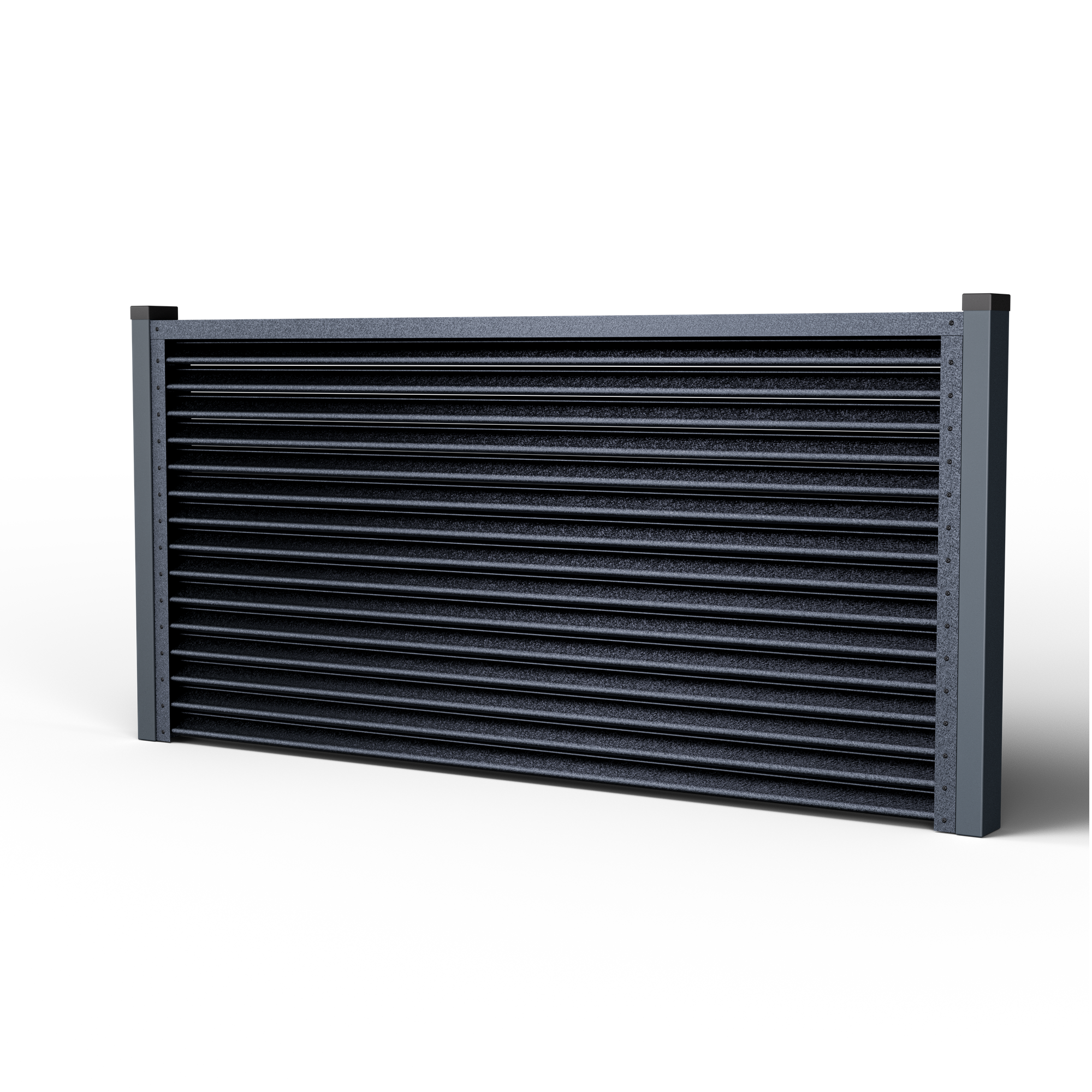 Pyramid Louver Fence | Pearl Gray RAL 7024