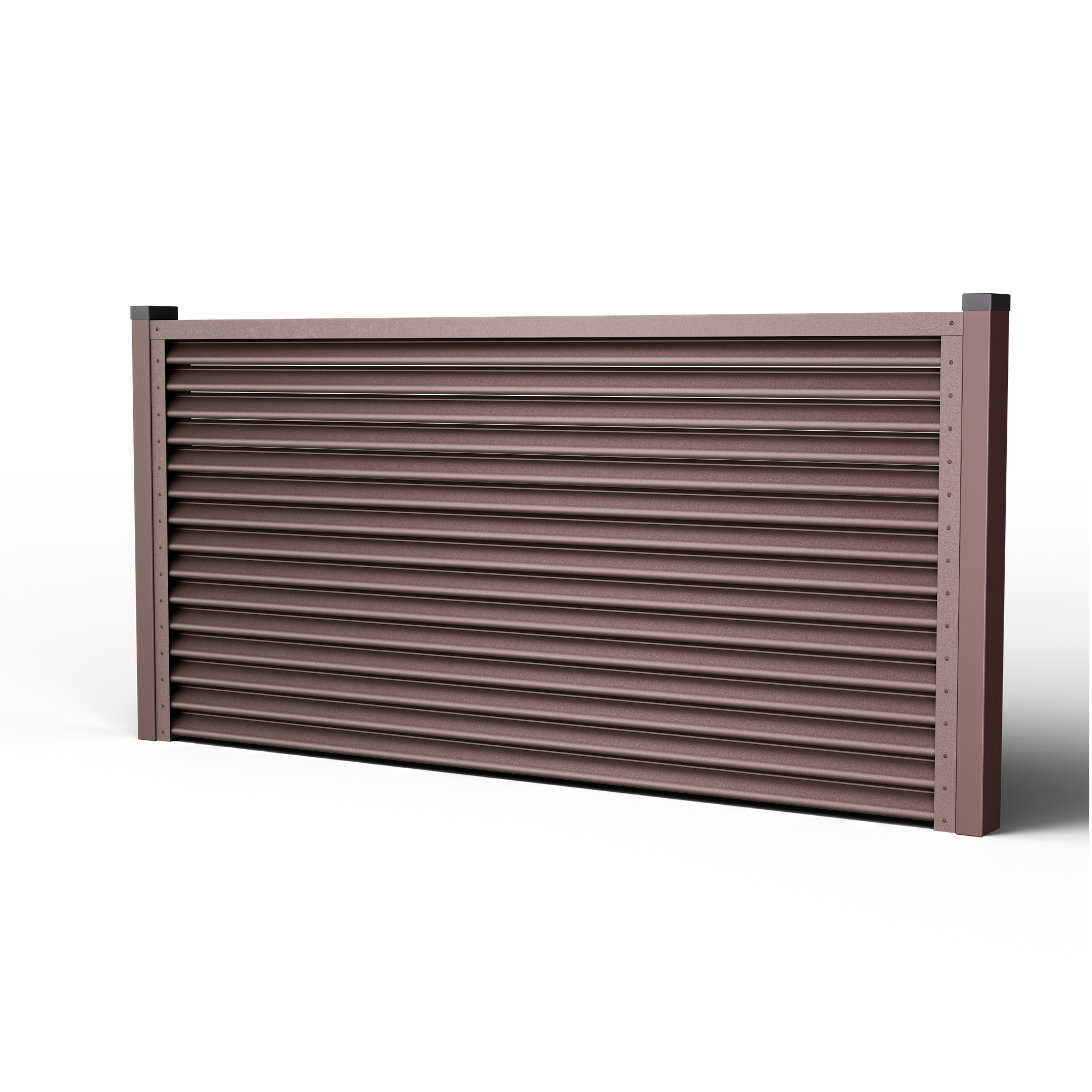 Pyramid Louver Fence | Chocolate Brown RAL 8017